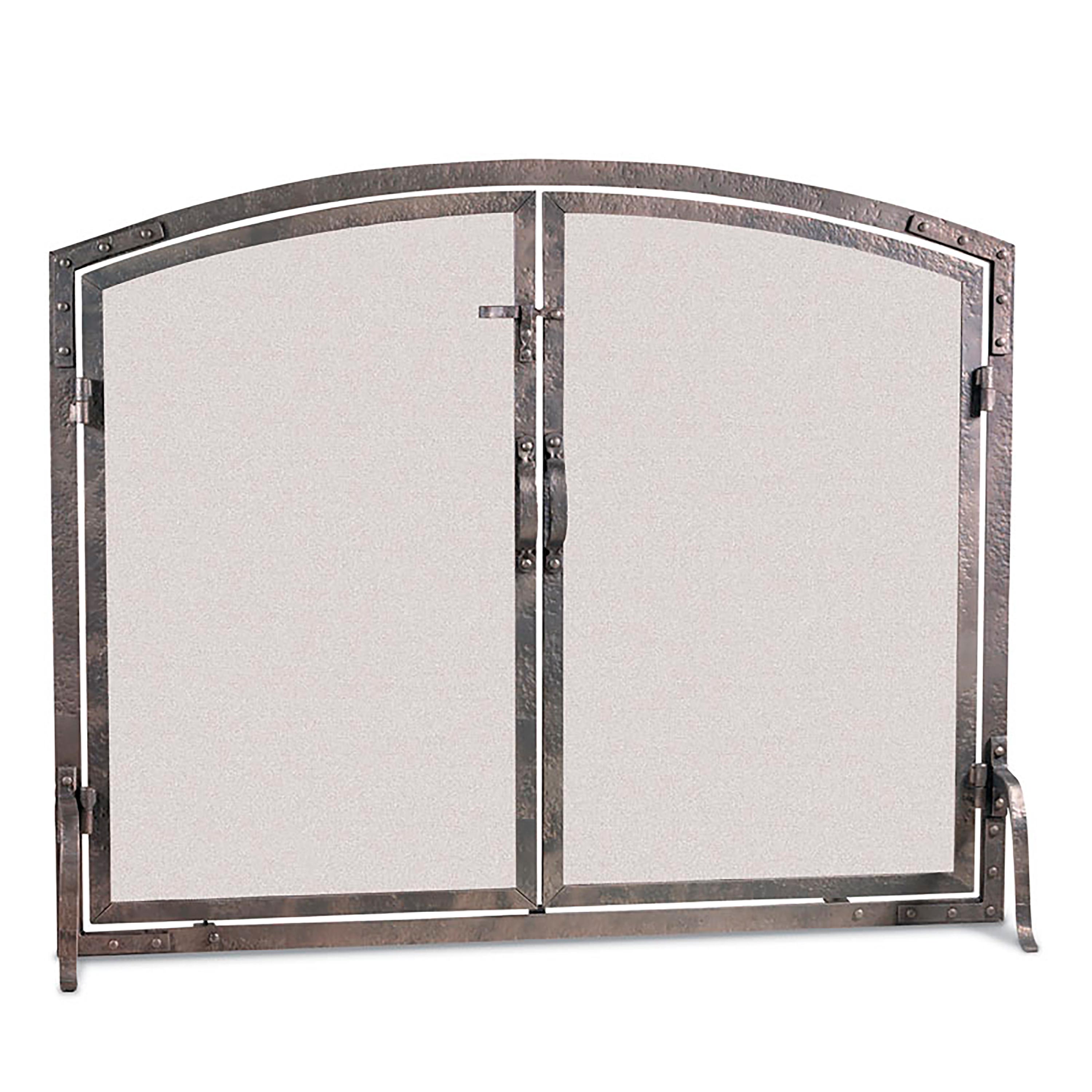 Plow & Hearth Forged Iron Arched Door Fireplace Screen - Thumbnail 4