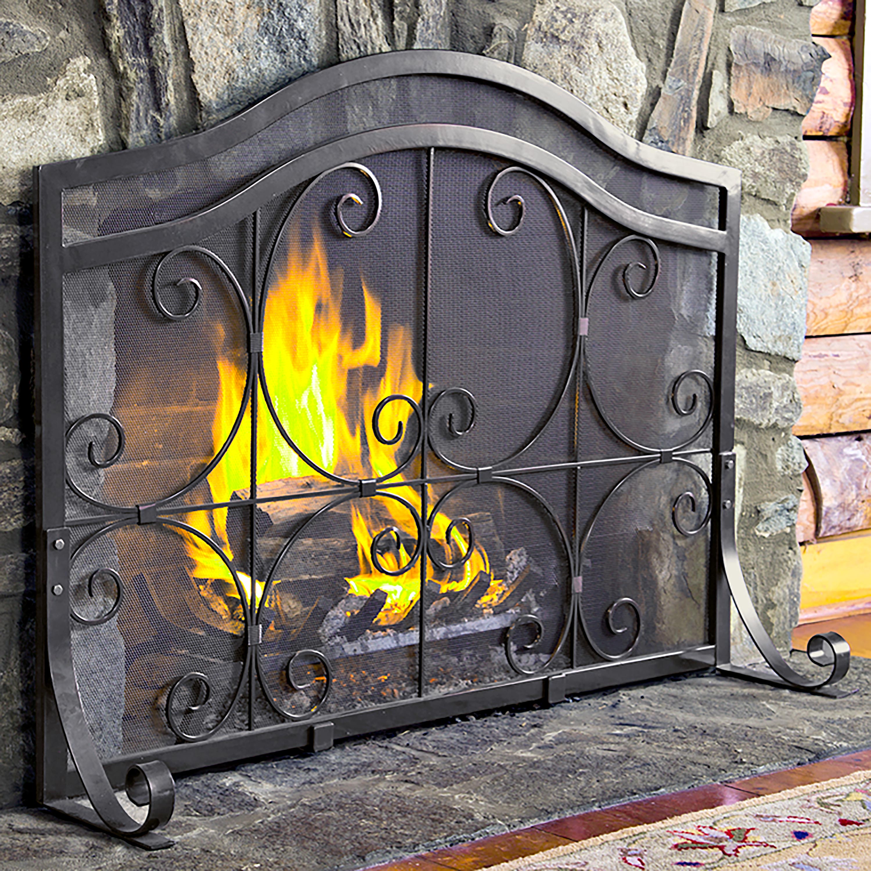 Plow & Hearth - Small Tree of Life Metal Fireplace Fire Screen never used deals