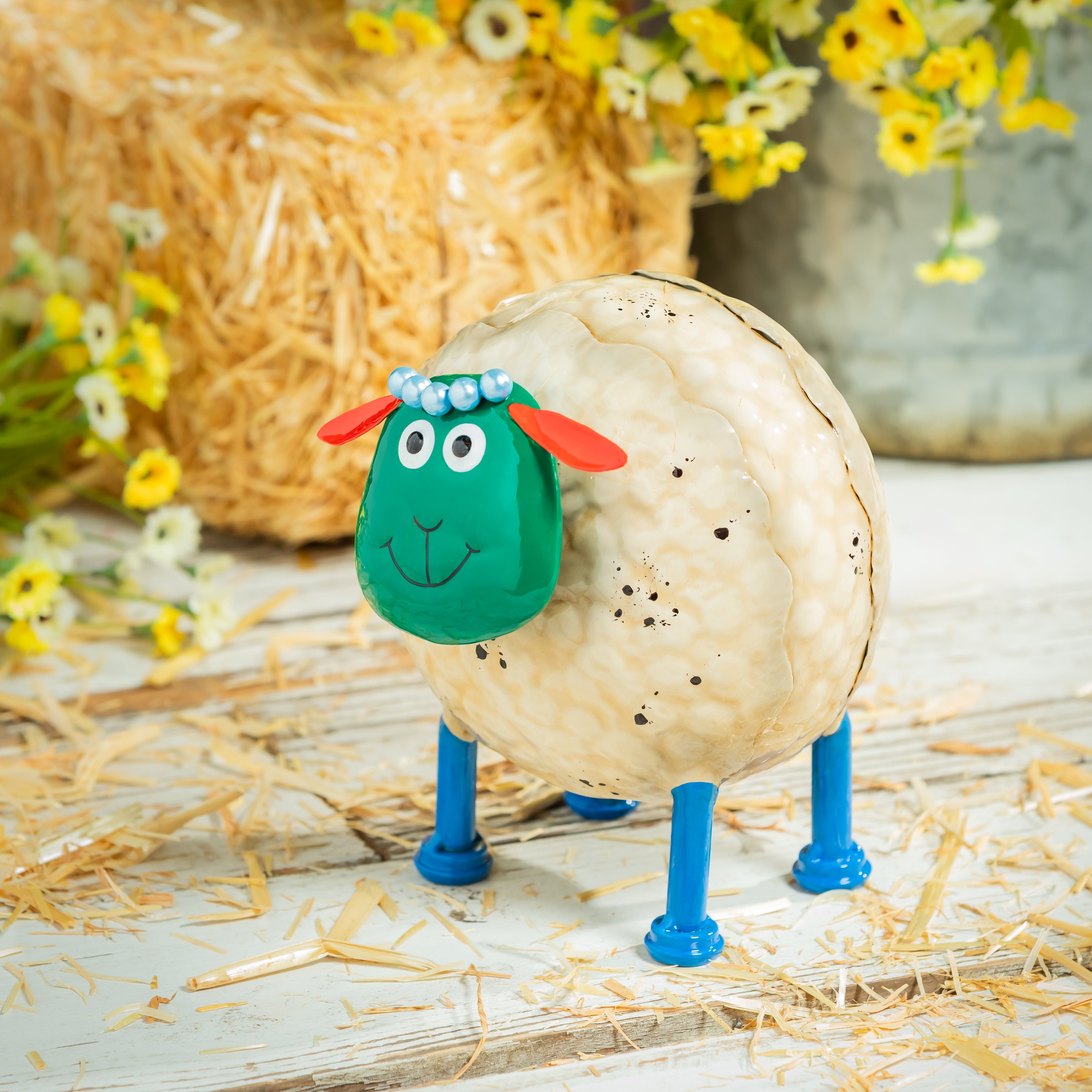 Metal Colorful Sheep Garden Statue – Plow & Hearth
