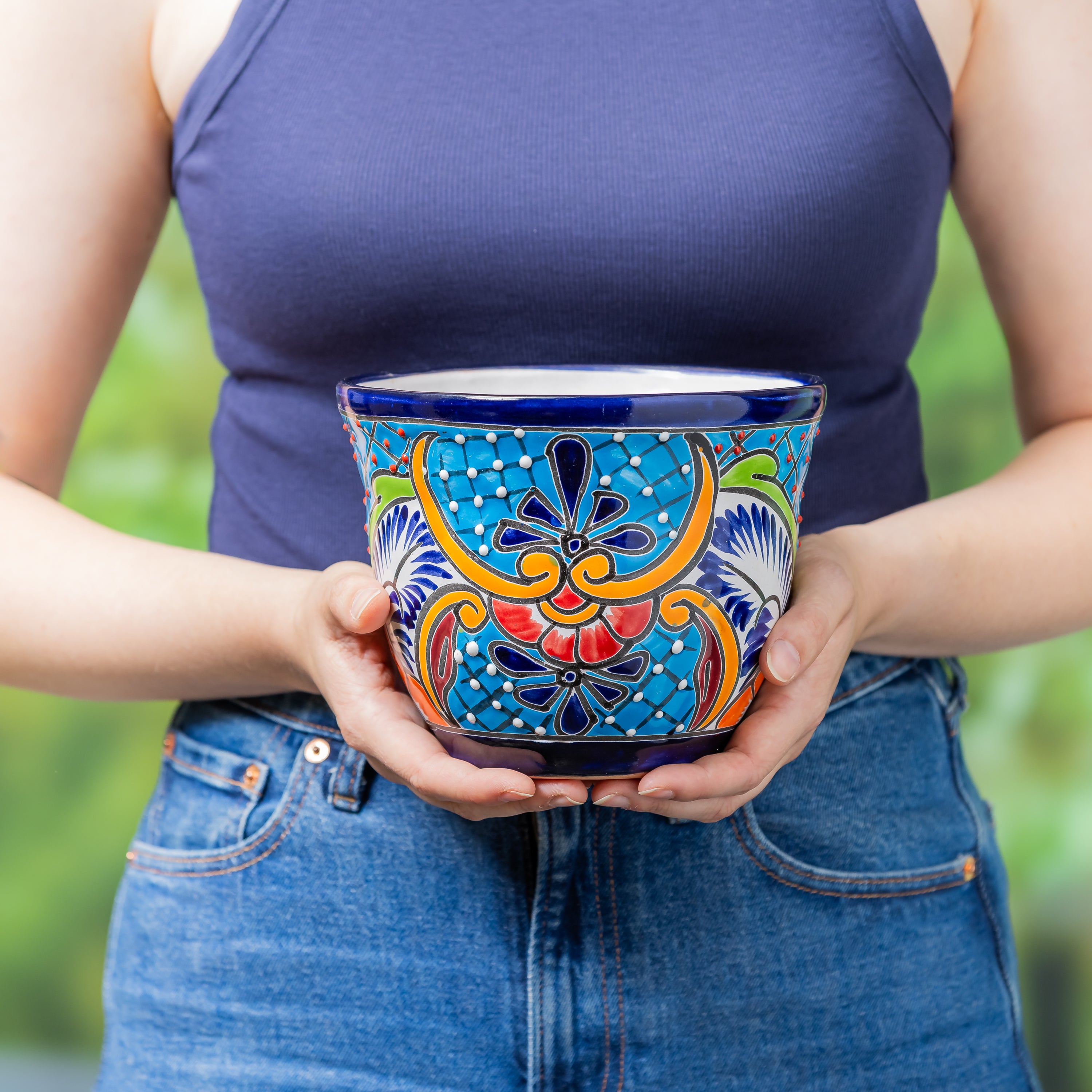 Set of 2 Classic Talavera Planters – Plow & Hearth