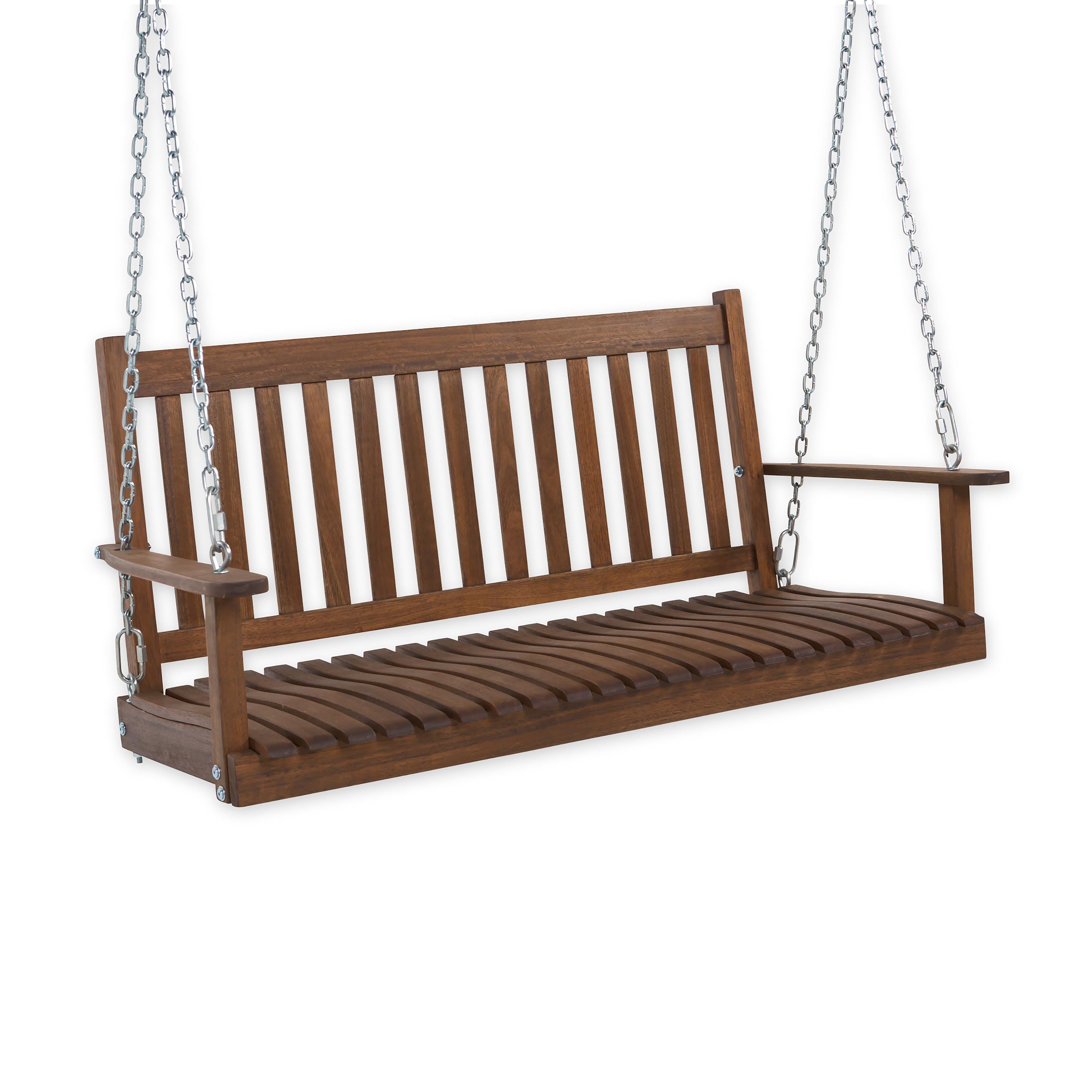 Slatted Wood Porch Swing | Swings & Hammocks | Plow & Hearth