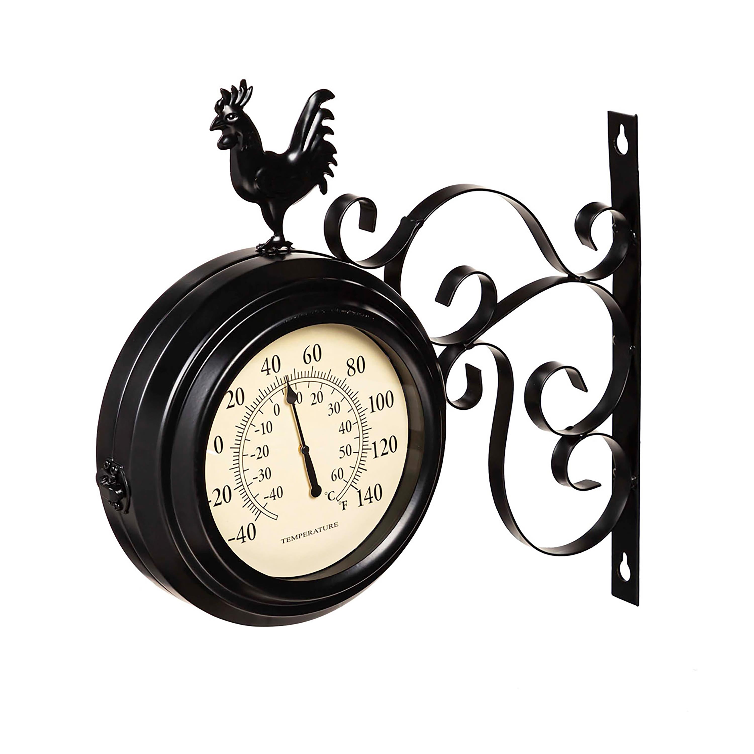 clock with thermometer outdoor