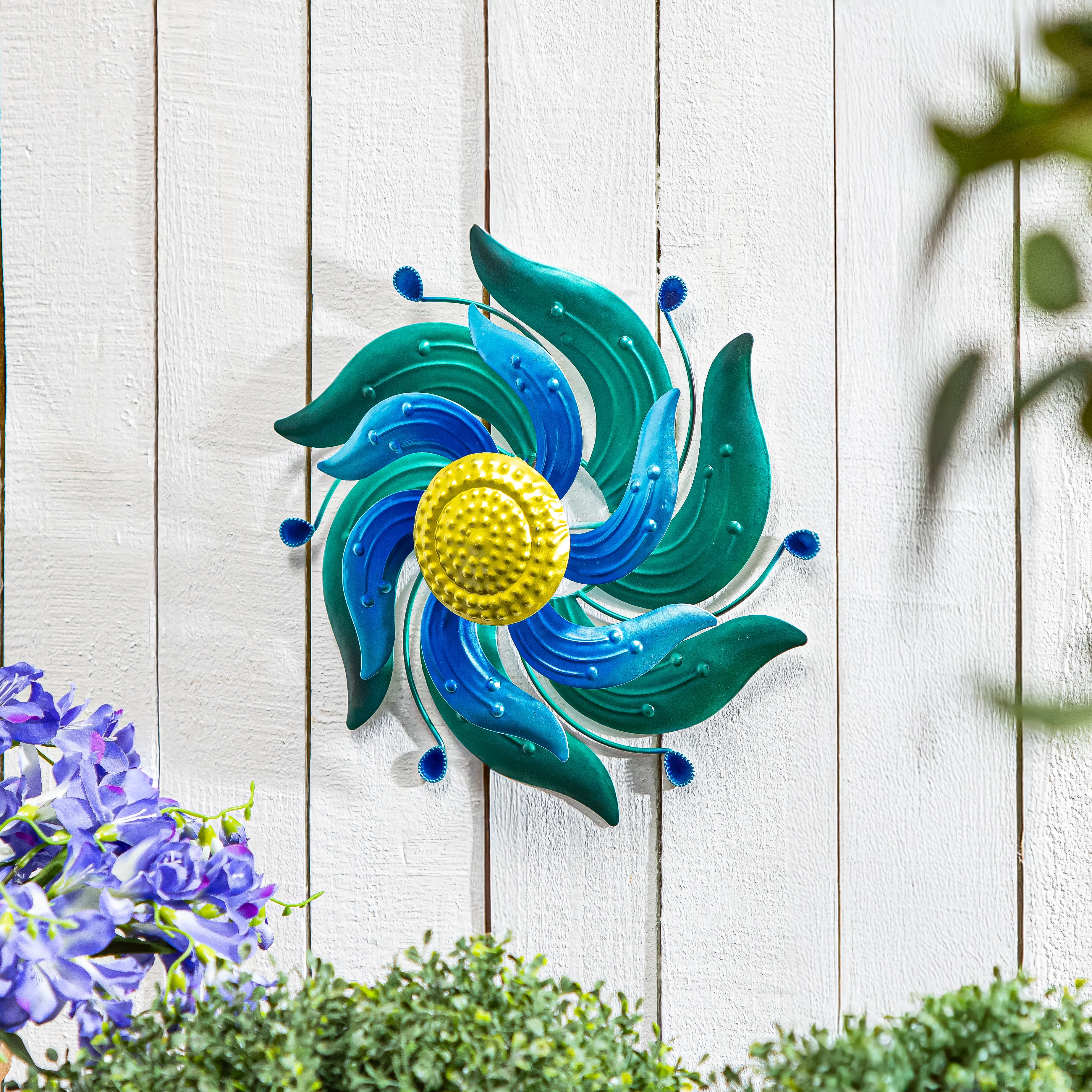 ウォールフラワー86 Celestial Swirl Blue Wall Spinner 13