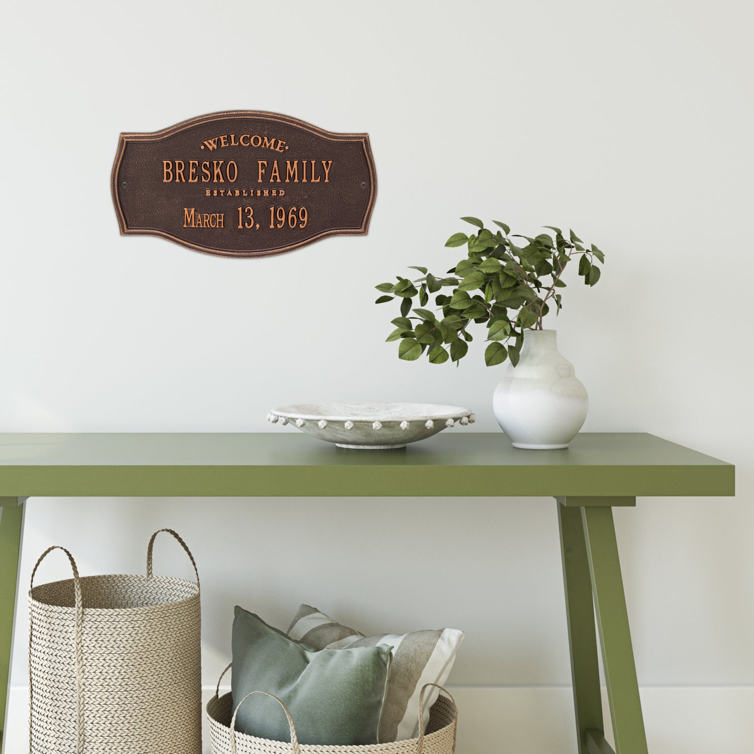 NEME入りWELCOME PLATE♡ Heirloom Personalized Welcome Plaque | Plow & Hearth
