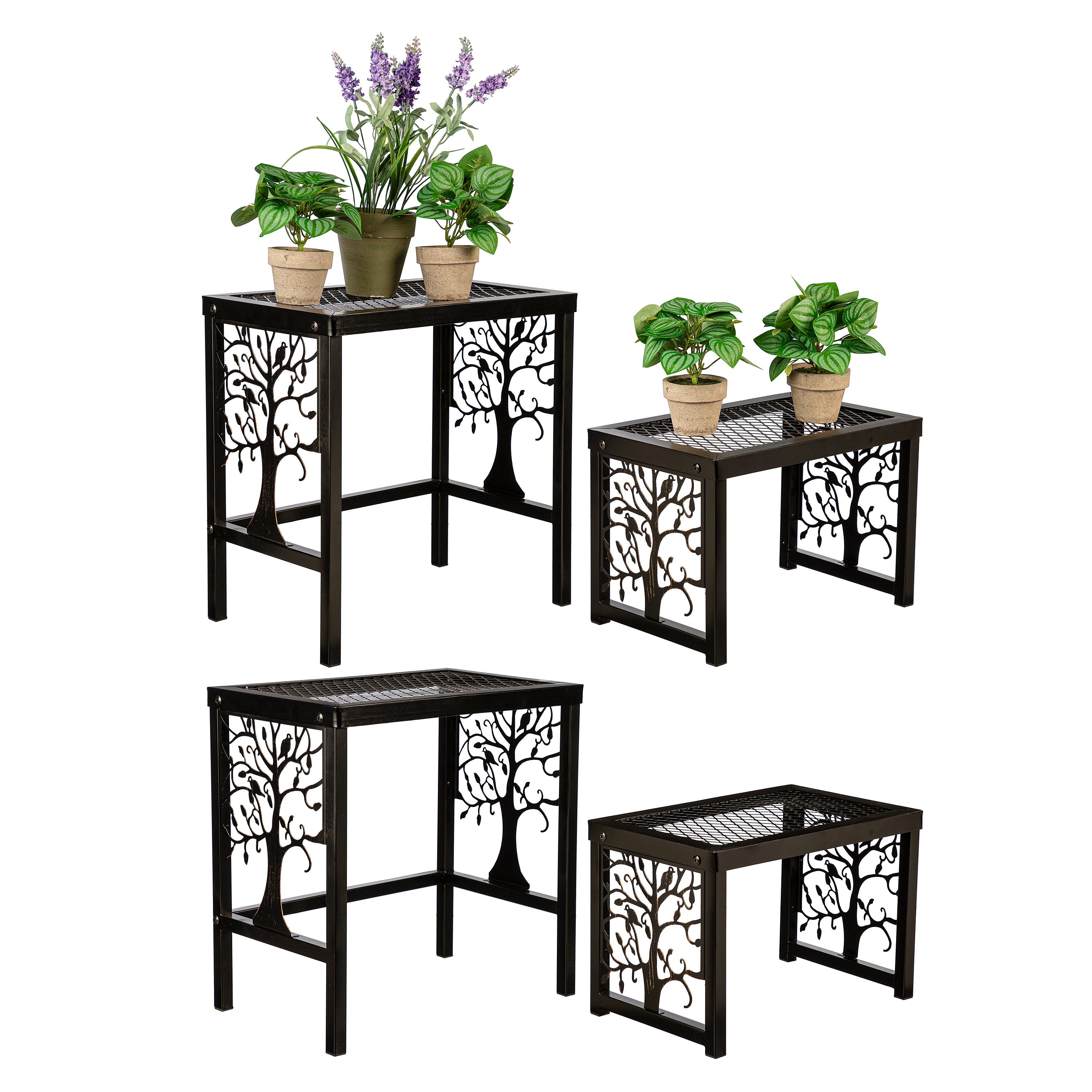 Tree of Life Plant Stand Set of 4 – Plow & Hearth