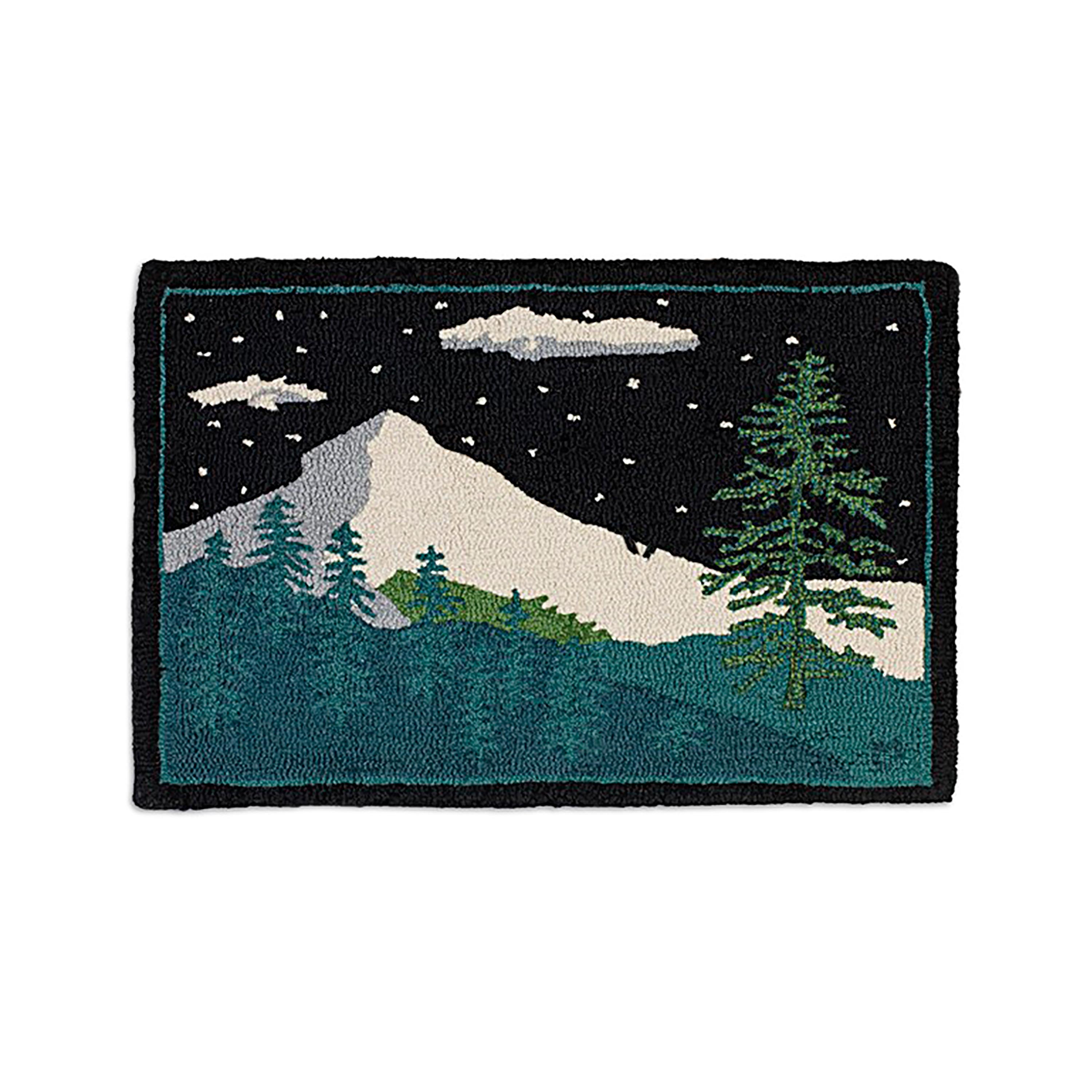 Winter Woods Hand-Hooked Wool Rug, 24