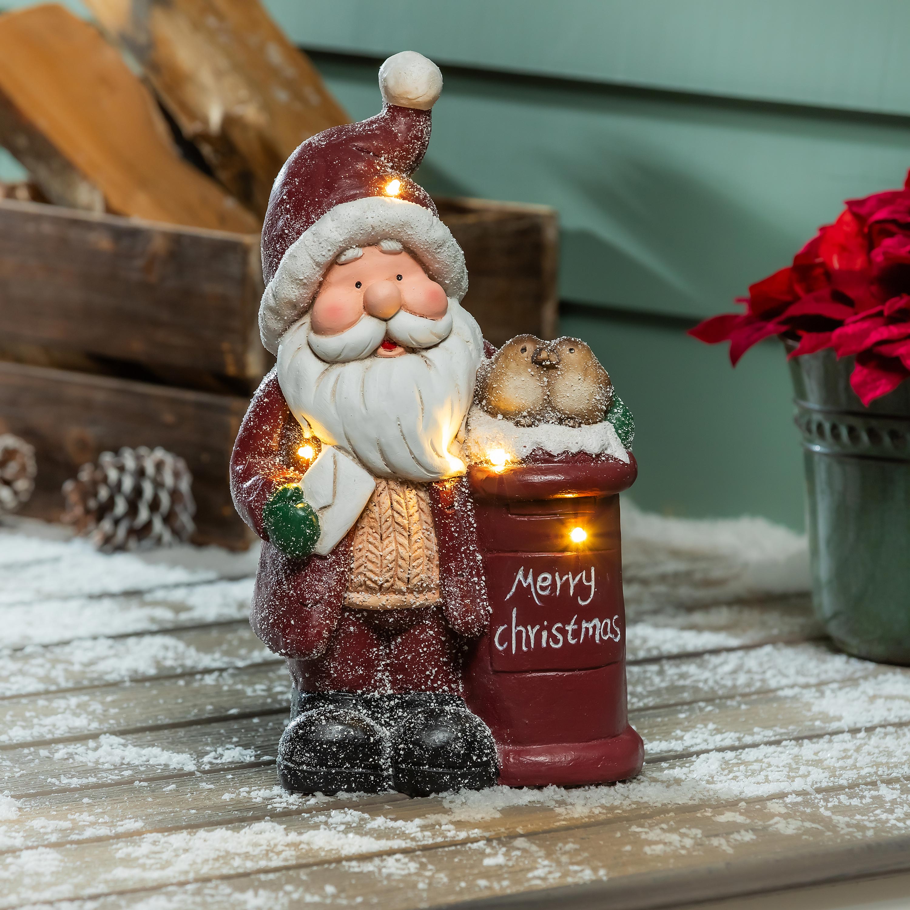 Woodland Storybook Letters to Santa LED Garden Statue – Plow & Hearth