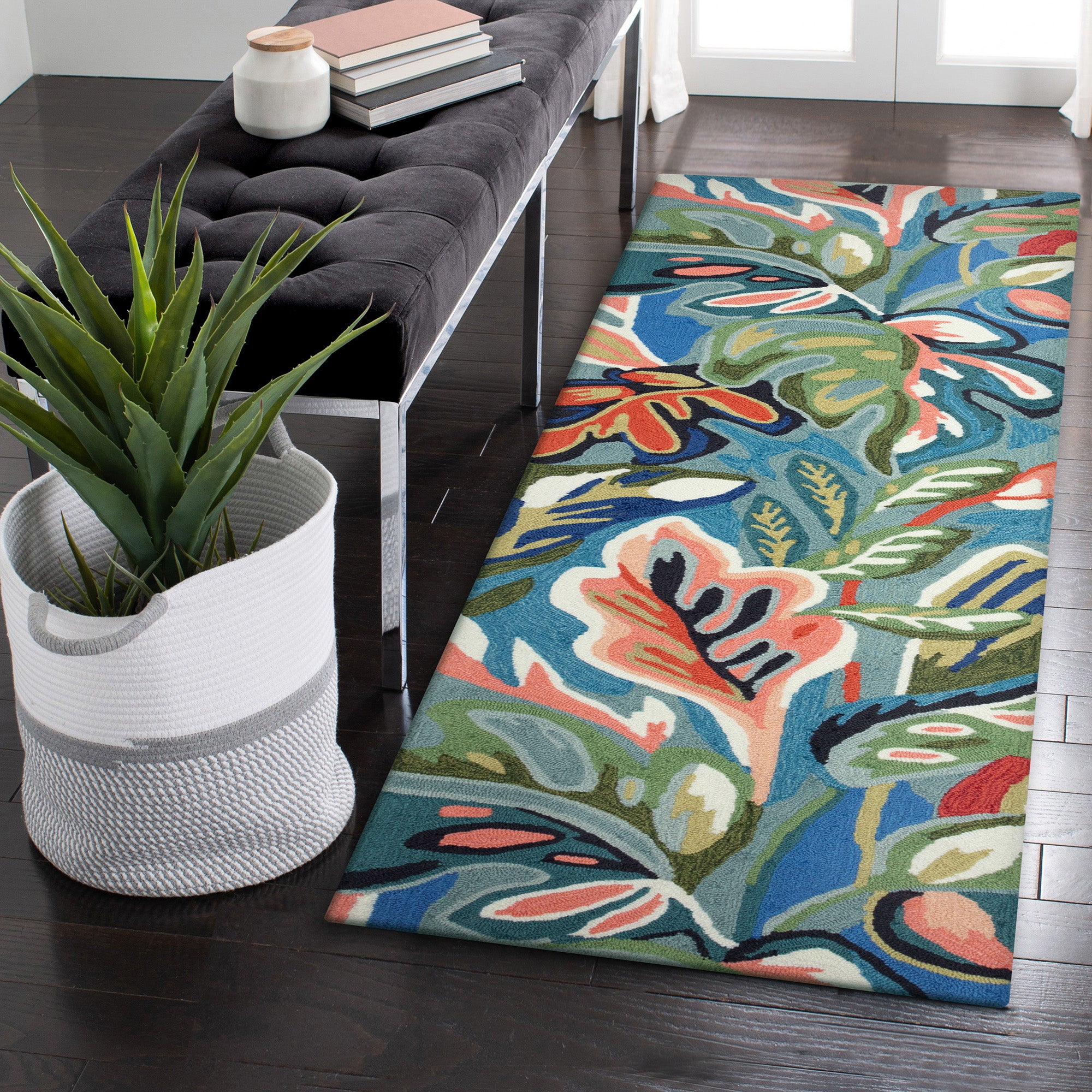 Liora Manne Capri On Holiday Indoor/Outdoor Area Rug Aqua – Plow