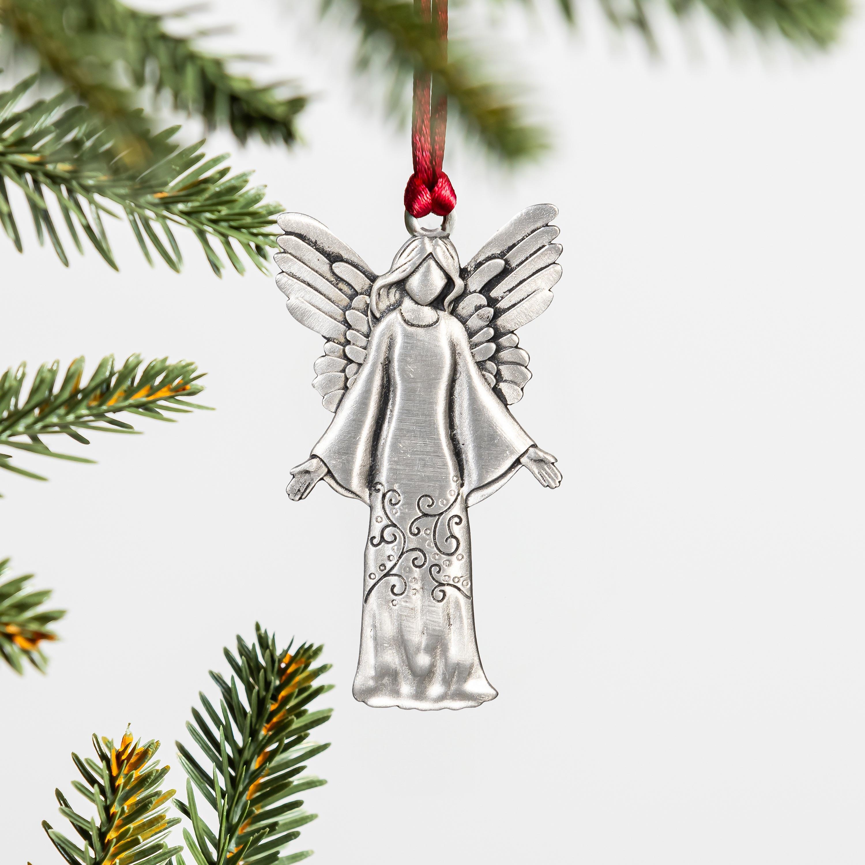 Nativity Ornament Solid Pewter Angel, 3