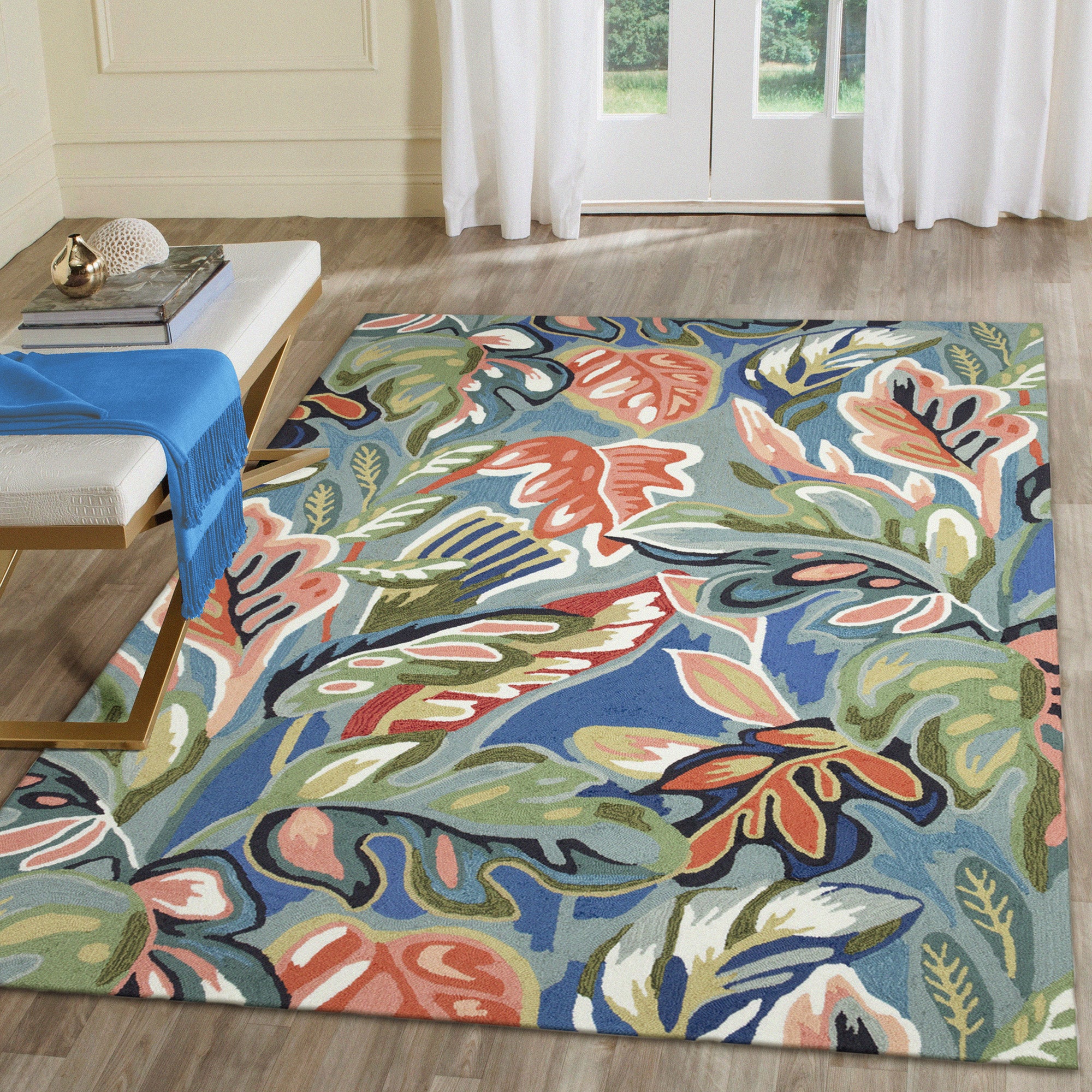 Liora Manne Capri On Holiday Indoor/Outdoor Area Rug Aqua – Plow