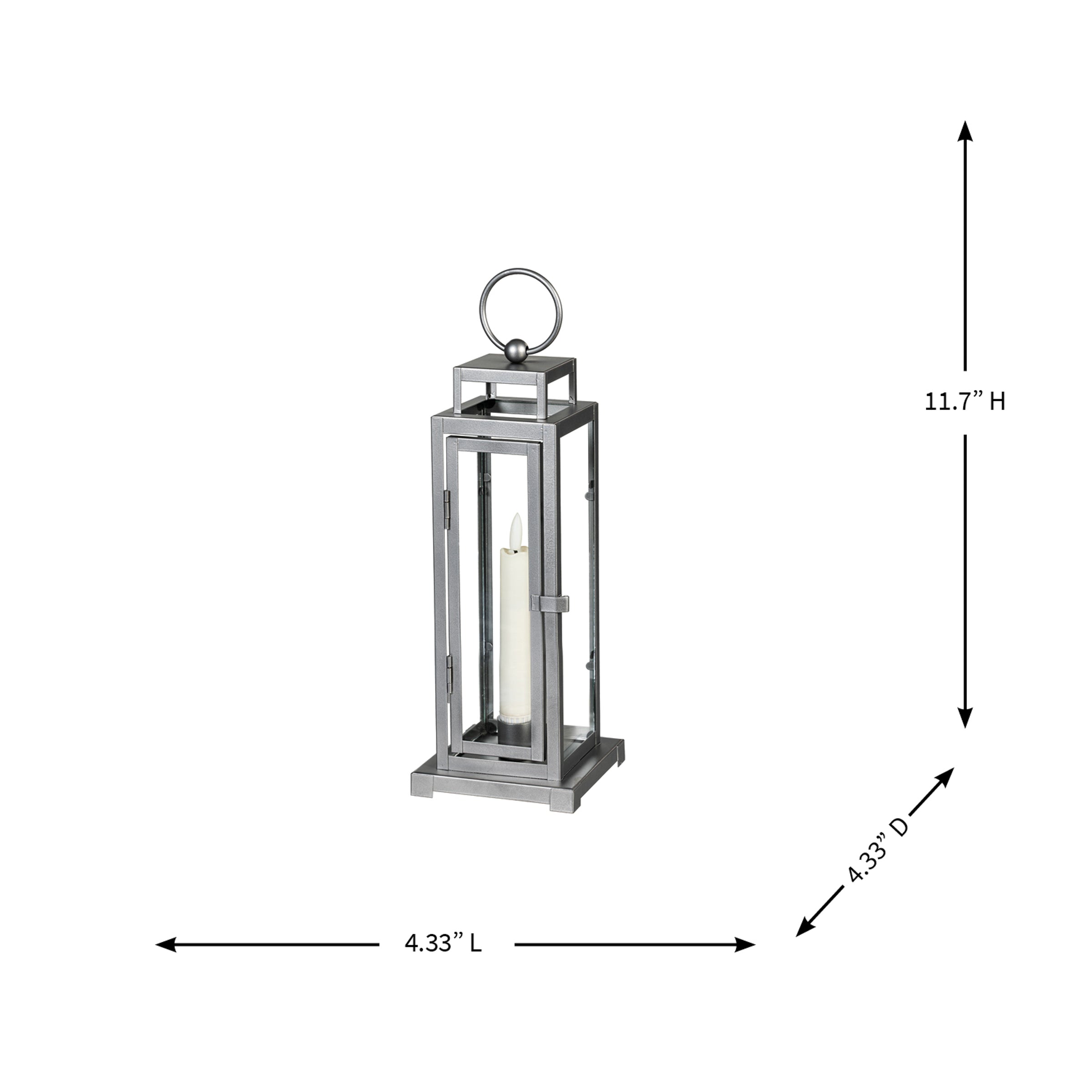 Tower Lantern LED Tapered Set of 3 with Gray Finish – Plow