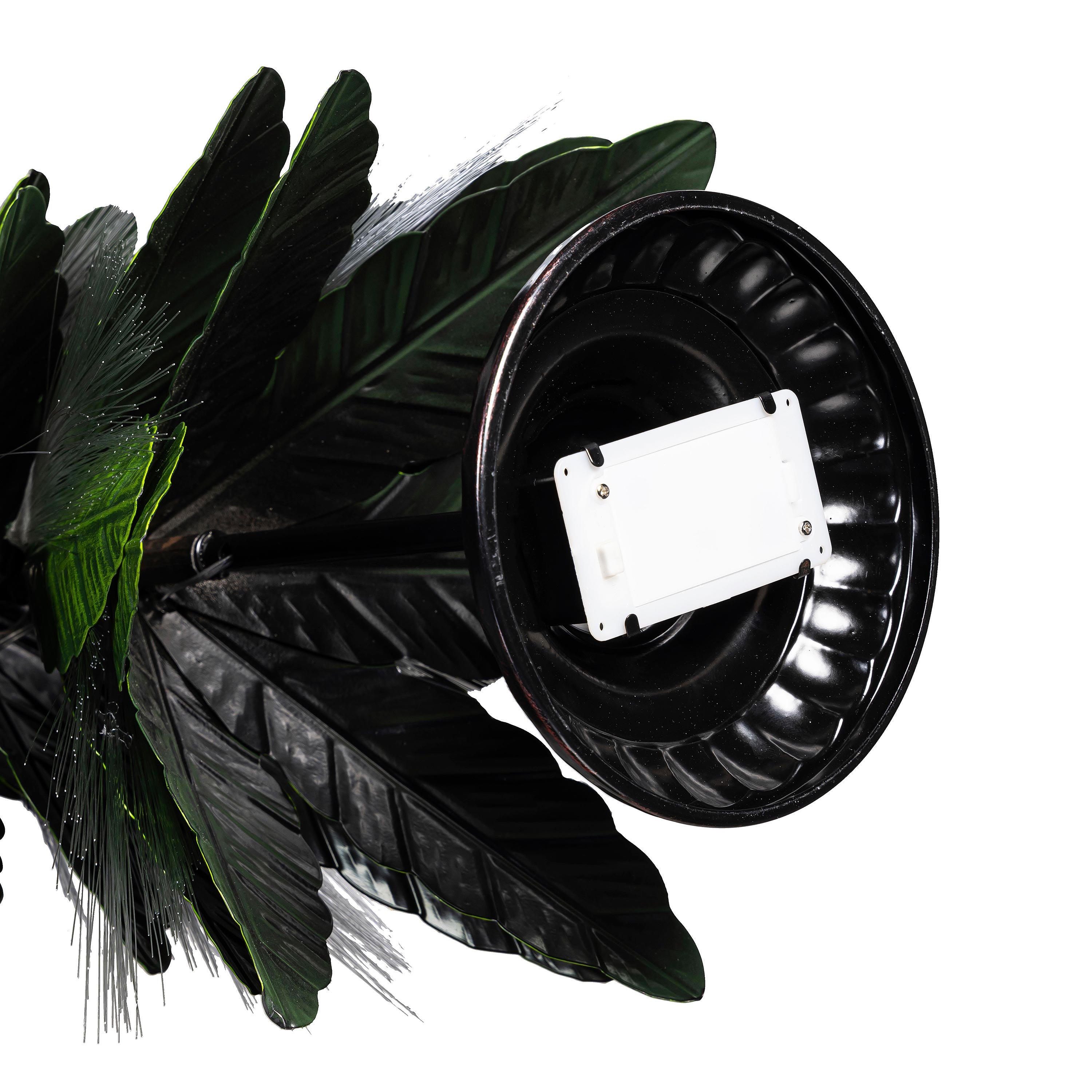 Shades of Green Garden Statue, Metal Fiber Optic LED Statue