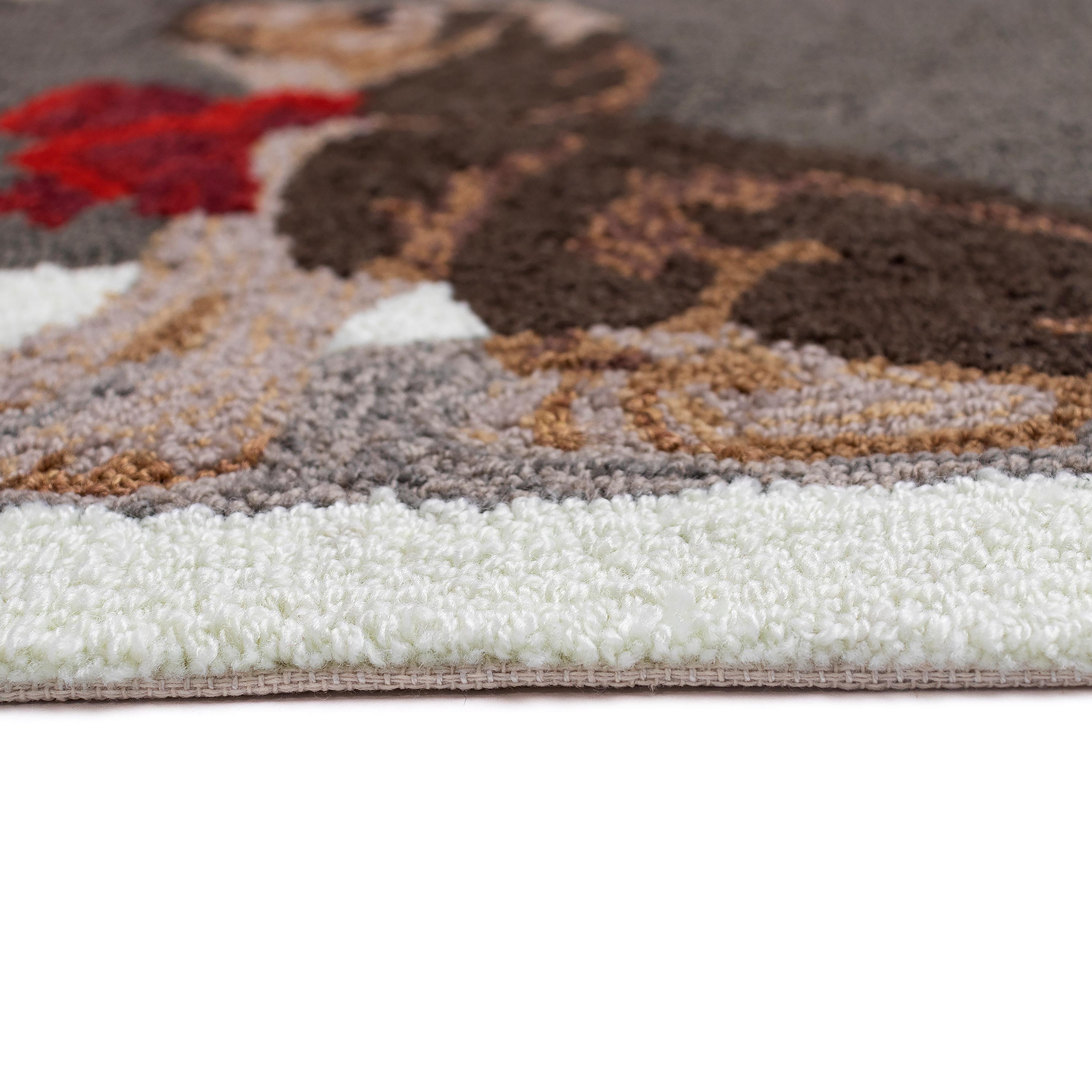 Indoor/Outdoor Hand-Hooked Good Dog Accent Rug, 30