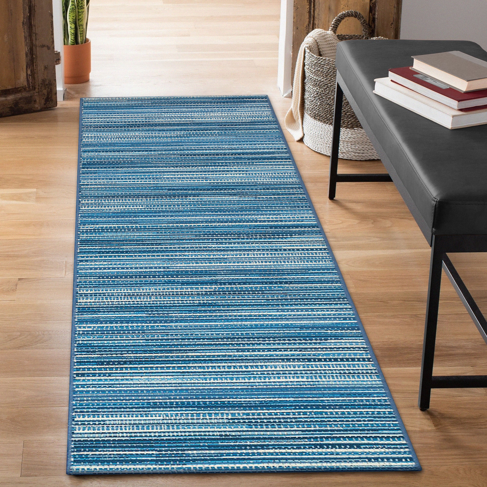 Liora Manne Marina Stripes Indoor/Outdoor Area Rug China Blue