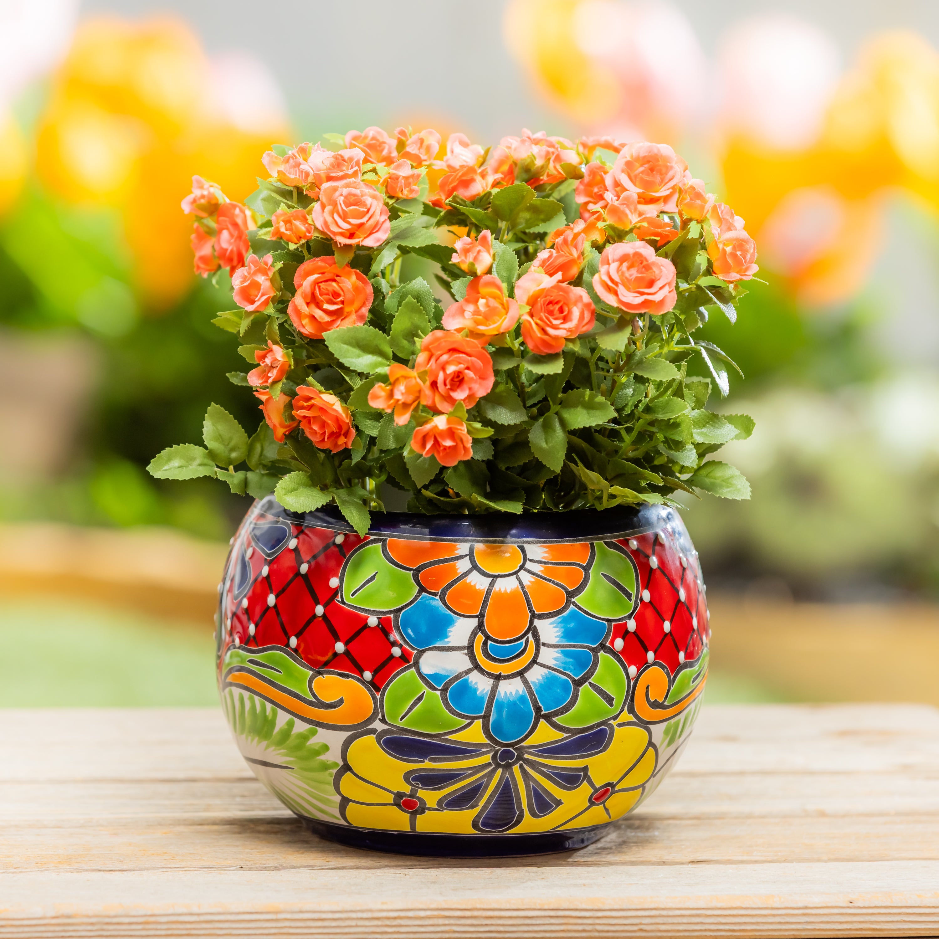 Set of 2 Mexican Talavera Baul Planters – Plow & Hearth