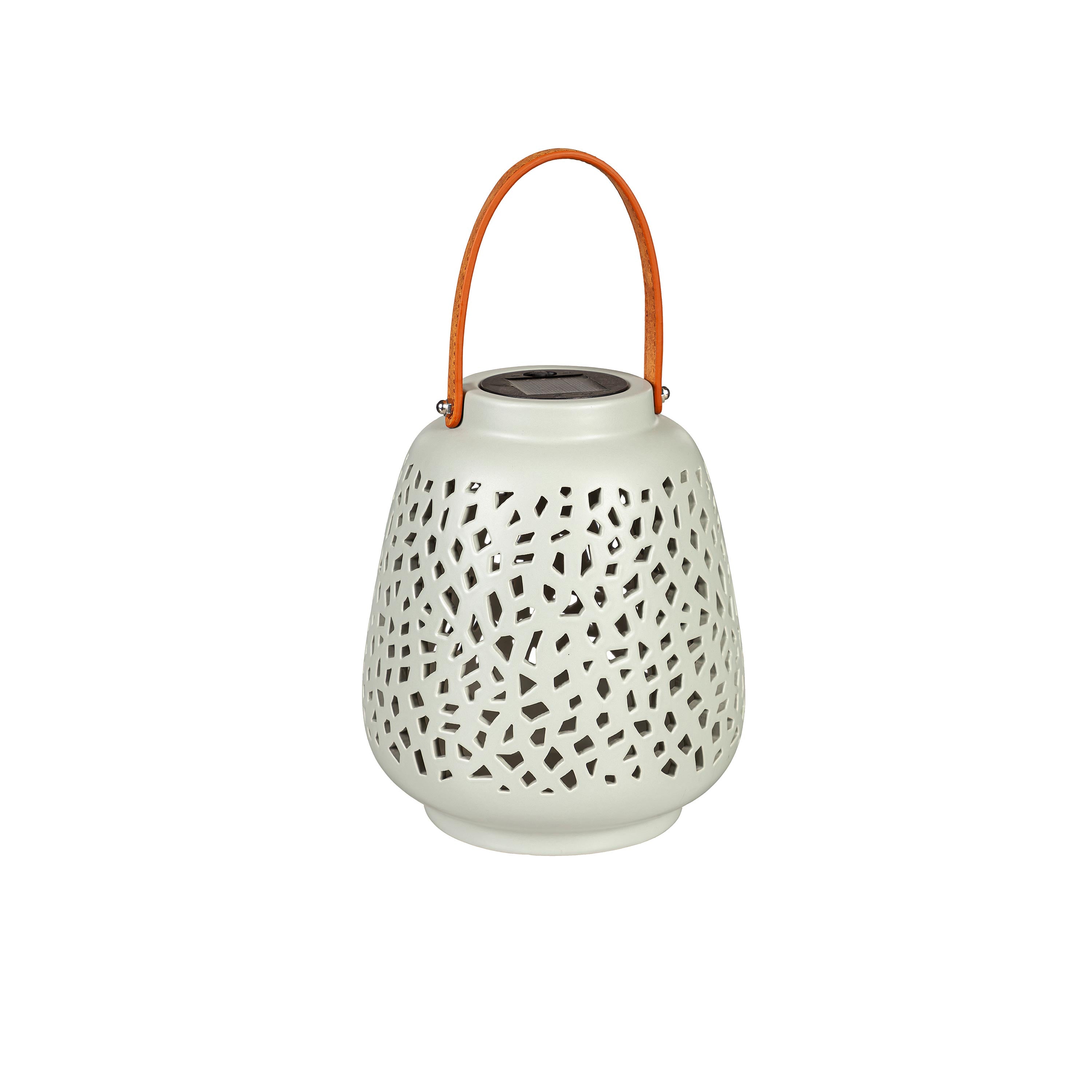 VivaStyle Outdoor Lamp & Lighting, Ceramic Speckled Cut Out Solar