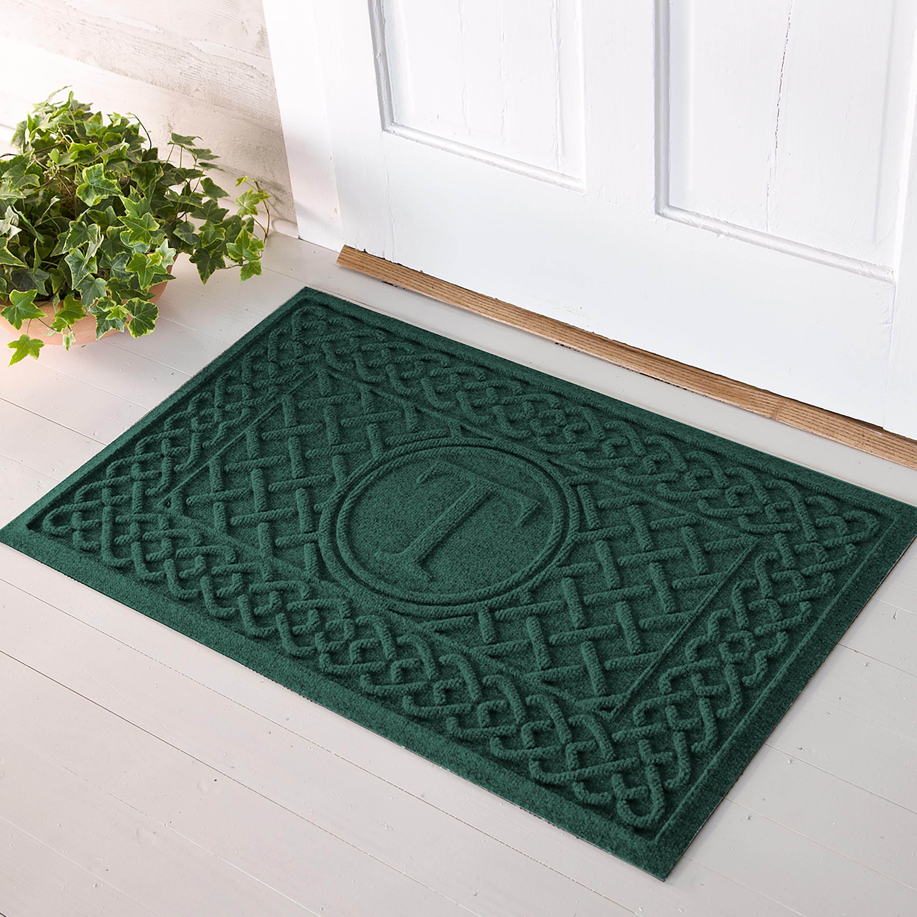 Waterhog Cable Weave Doormat with Single Initial, 2' x 3