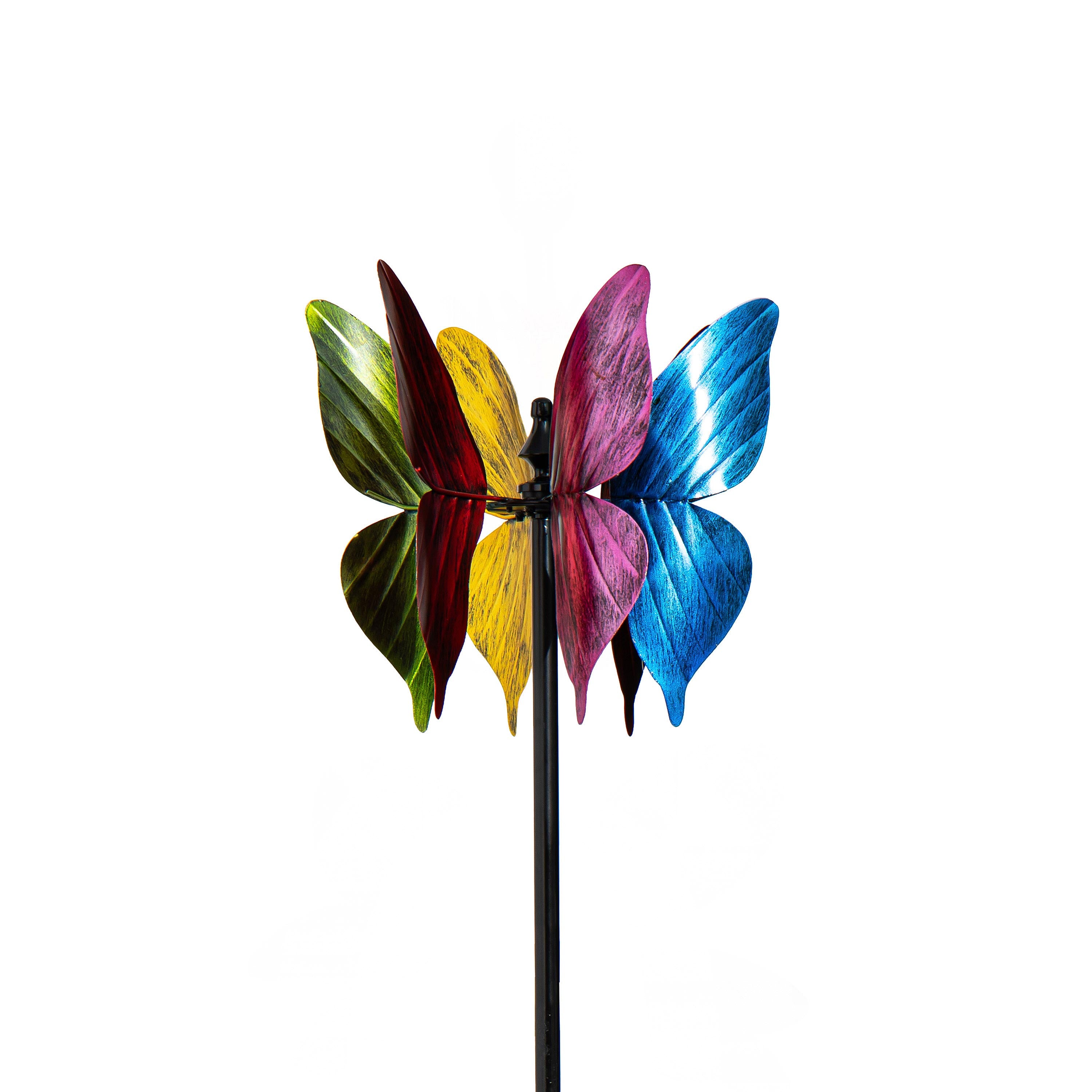 Metal Wind Spinner, Colorful Butterfly, 65