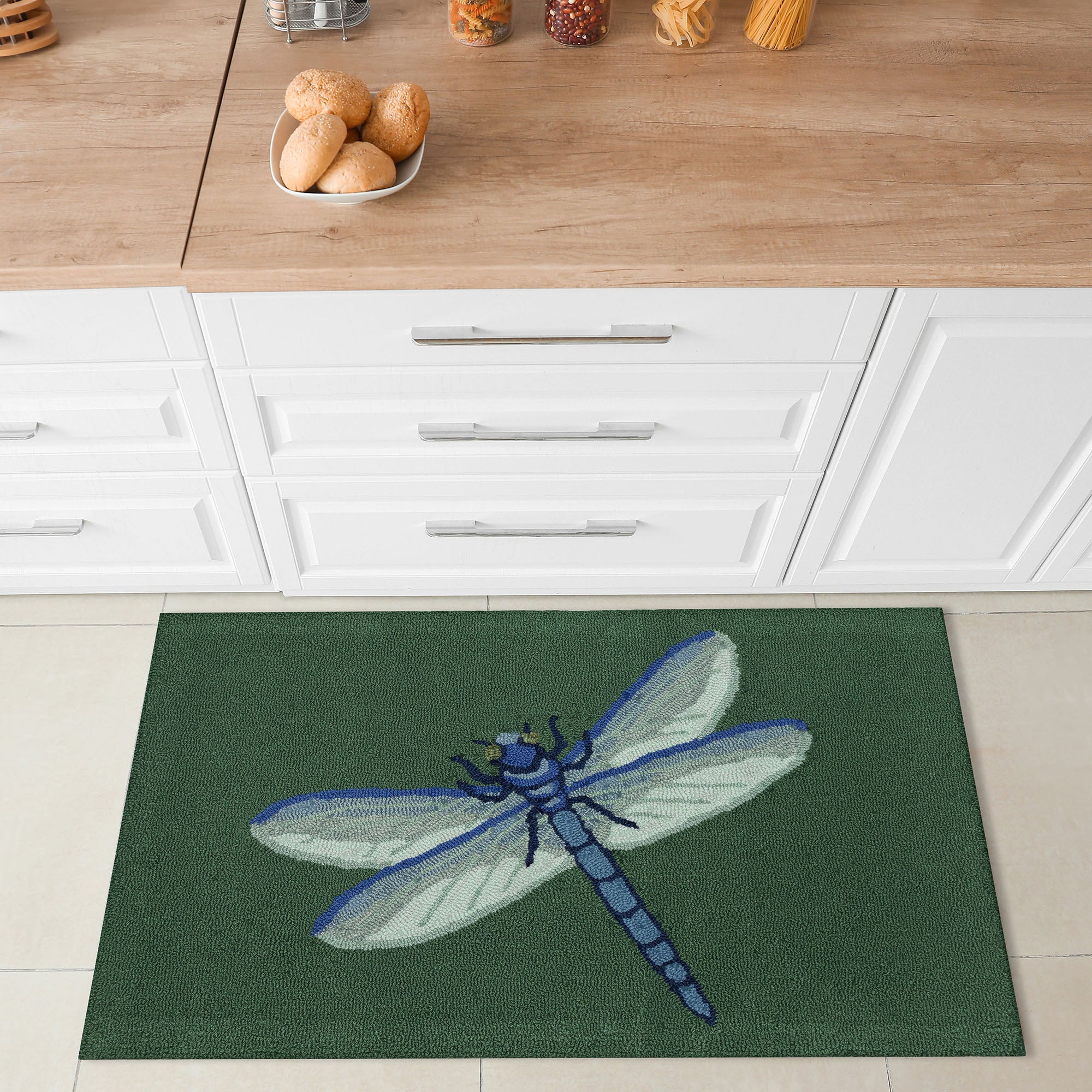 Liora Manne Frontporch Garden Dragonfly Indoor/Outdoor Rug – Plow