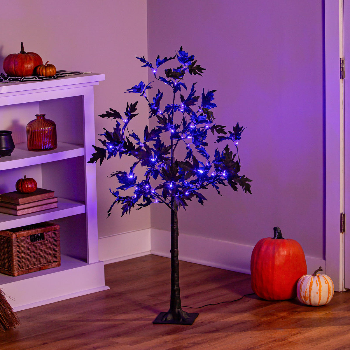 Halloween Maple Indoor/Outdoor LED Color Changing Tree, 43