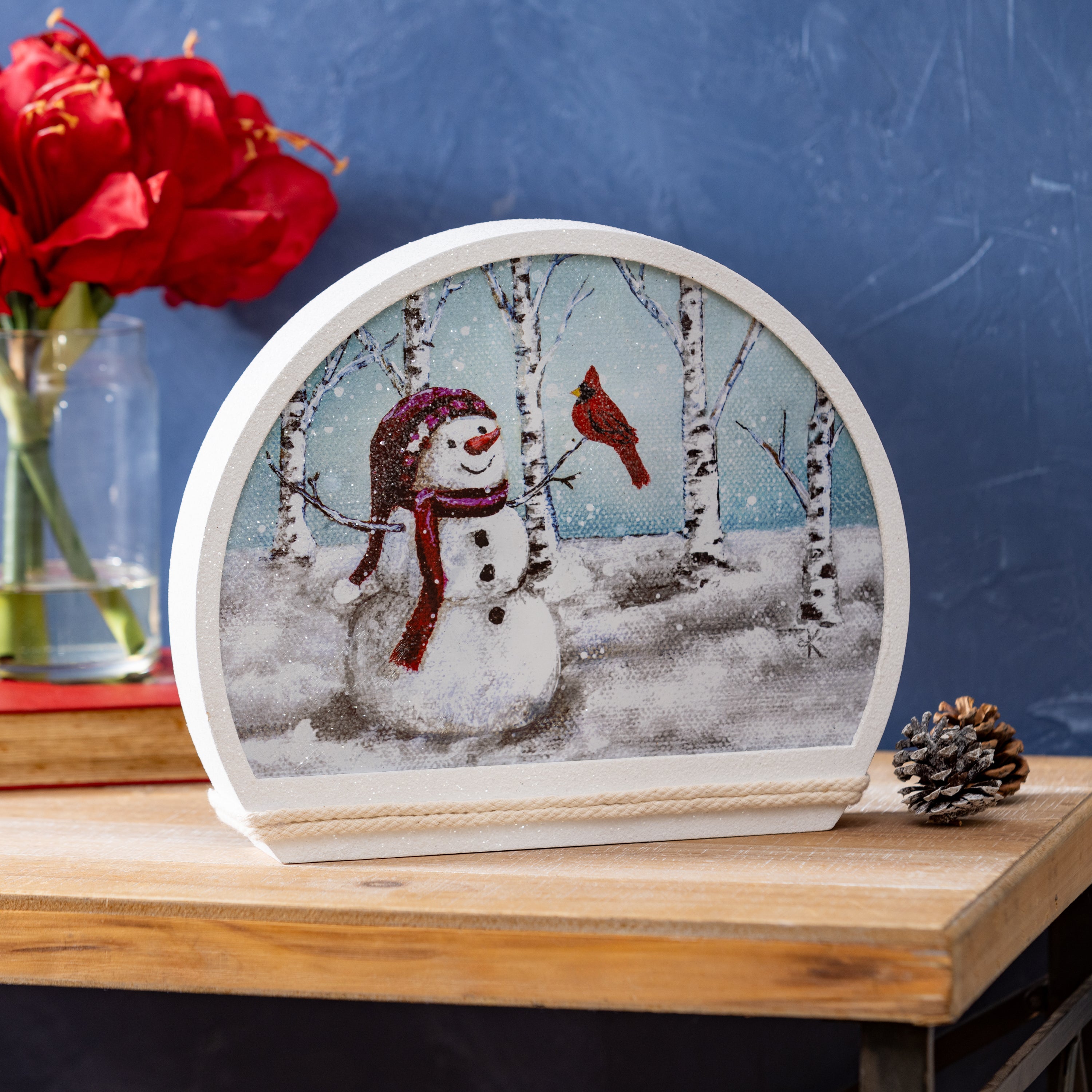 Joyful Snowman Lighted Orb – Plow & Hearth