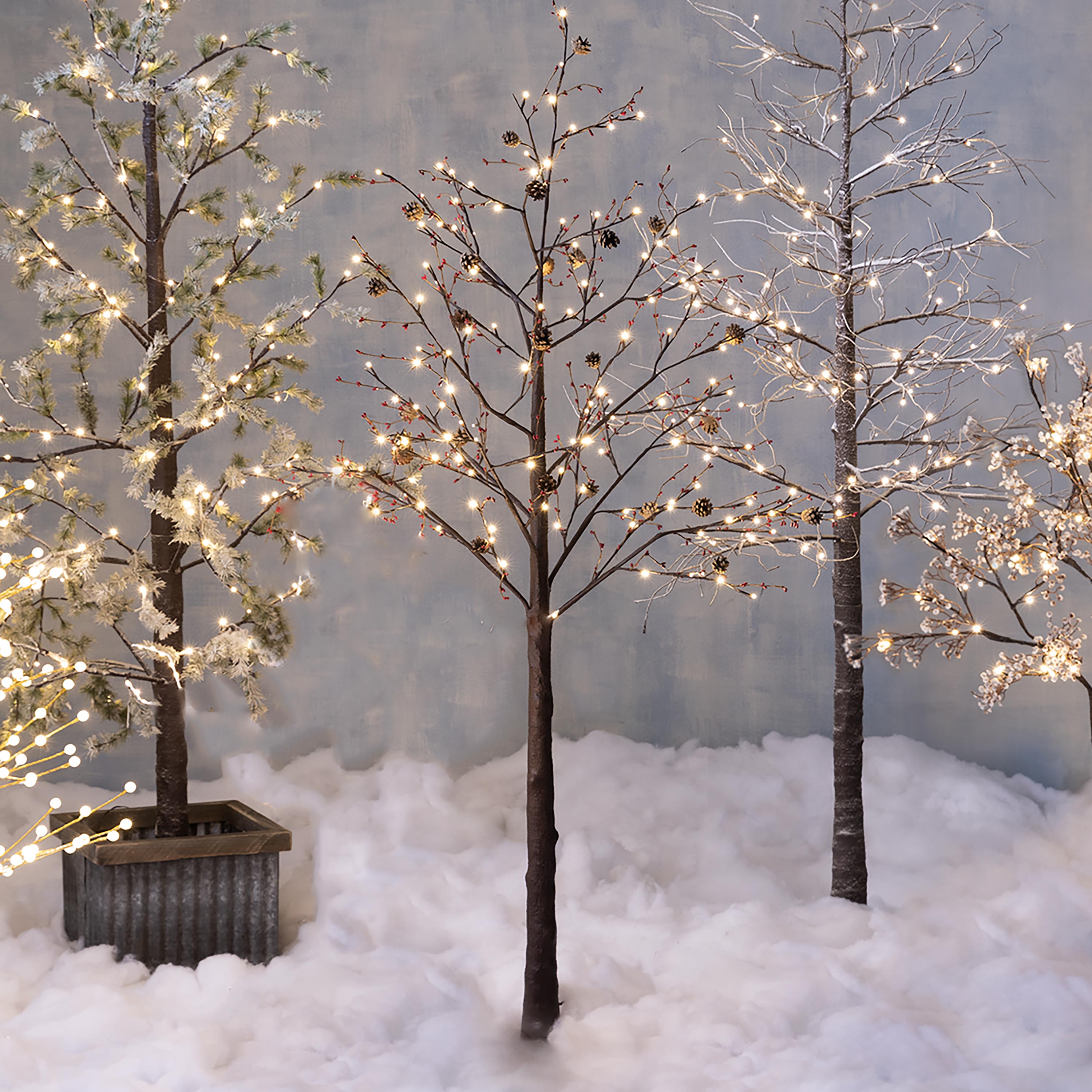 ★★★希少レア・新品未開封★★★ Aimerグッズ ■インテリアライト■完売品 4'H Indoor/Outdoor Silver Metallic Tree with 112 Lights – Plow