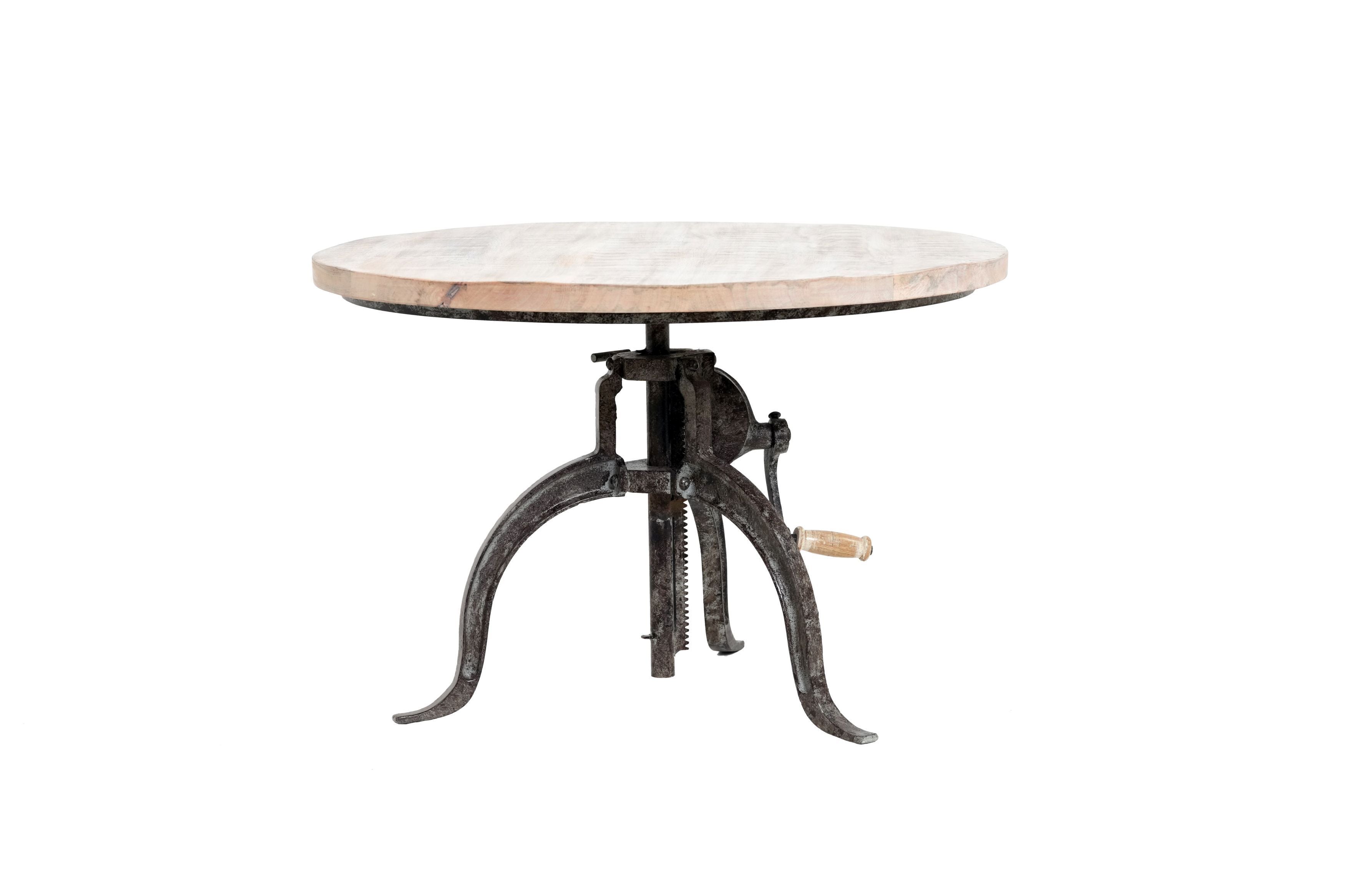 Riley Adjustable Height Rustic Coffee Table, Natural Driftwood