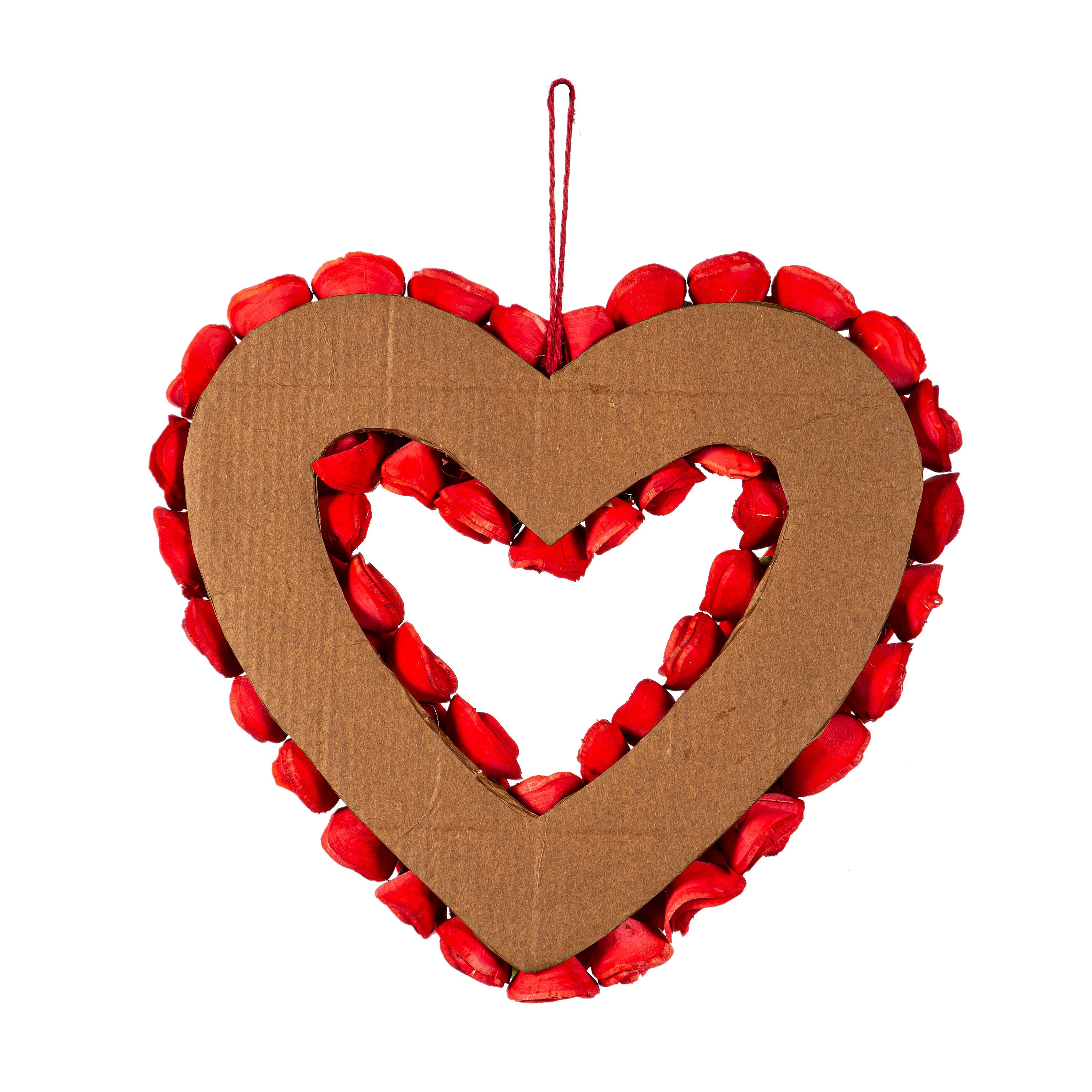 Large Wood Curl Valentine cheapest Hearts Wreath !