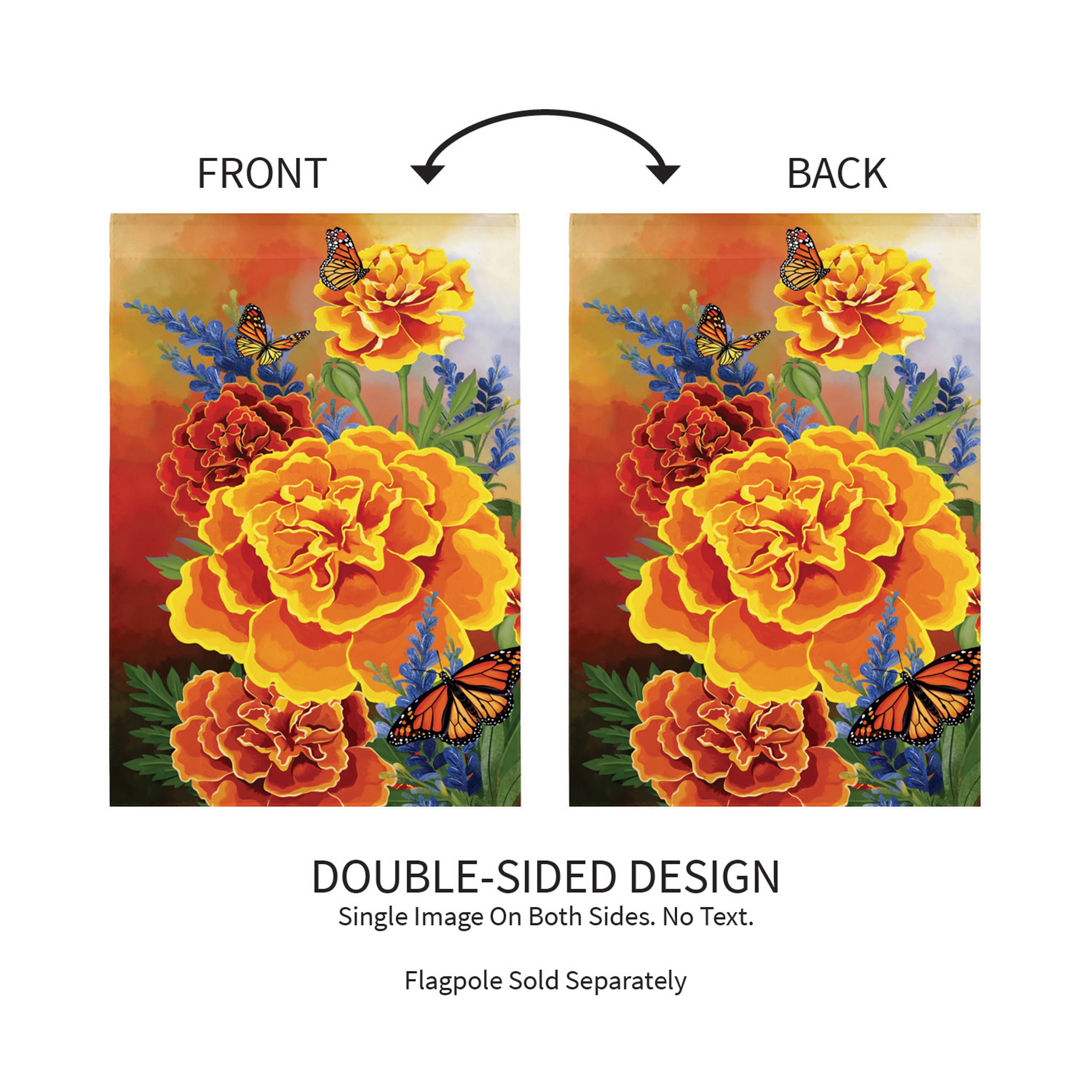 Evergreen Mariposa Melody Garden Flag - Thumbnail 3