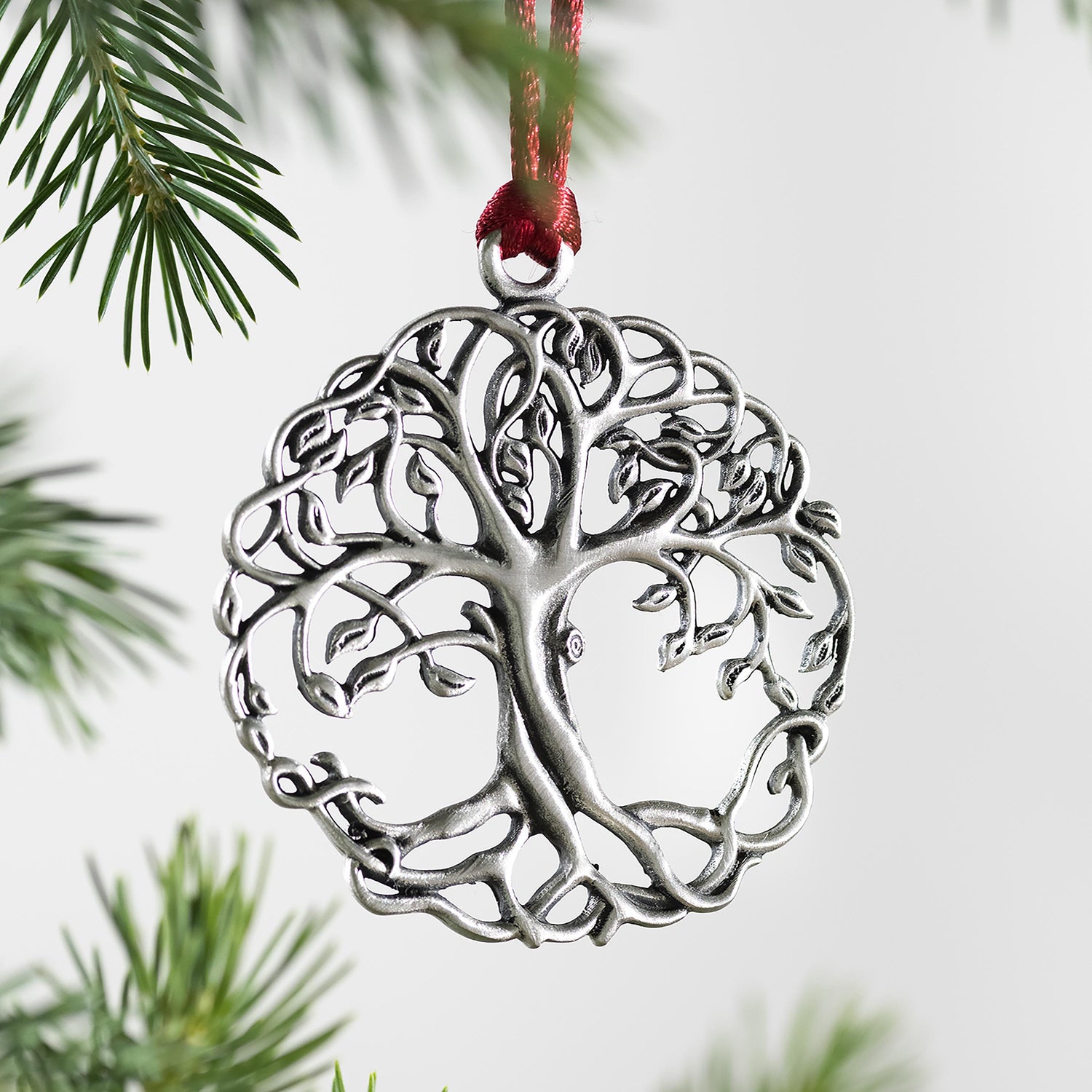 Solid Pewter Christmas Tree Ornament Plow & Hearth