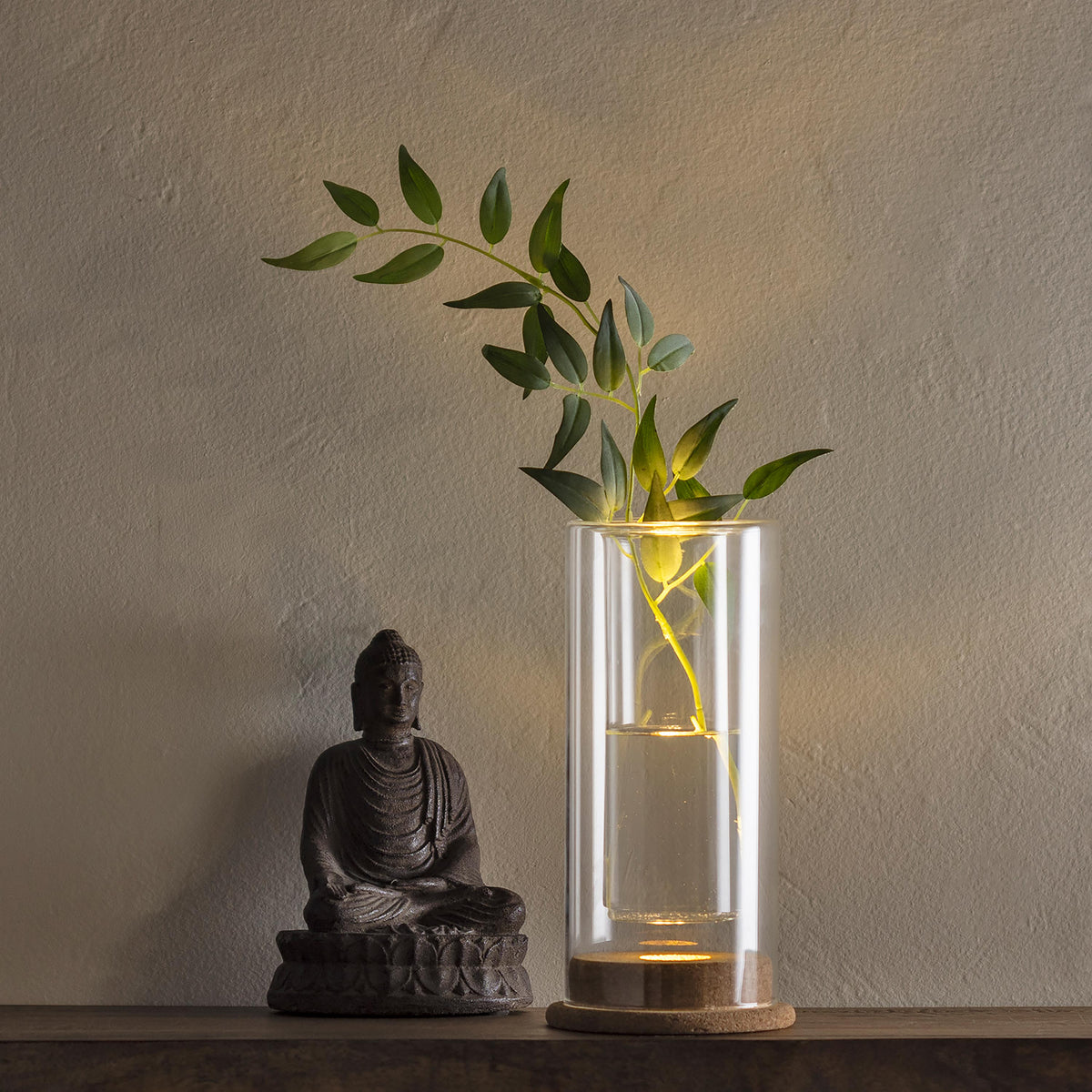 LED-Illuminated Glass Vase – Plow & Hearth