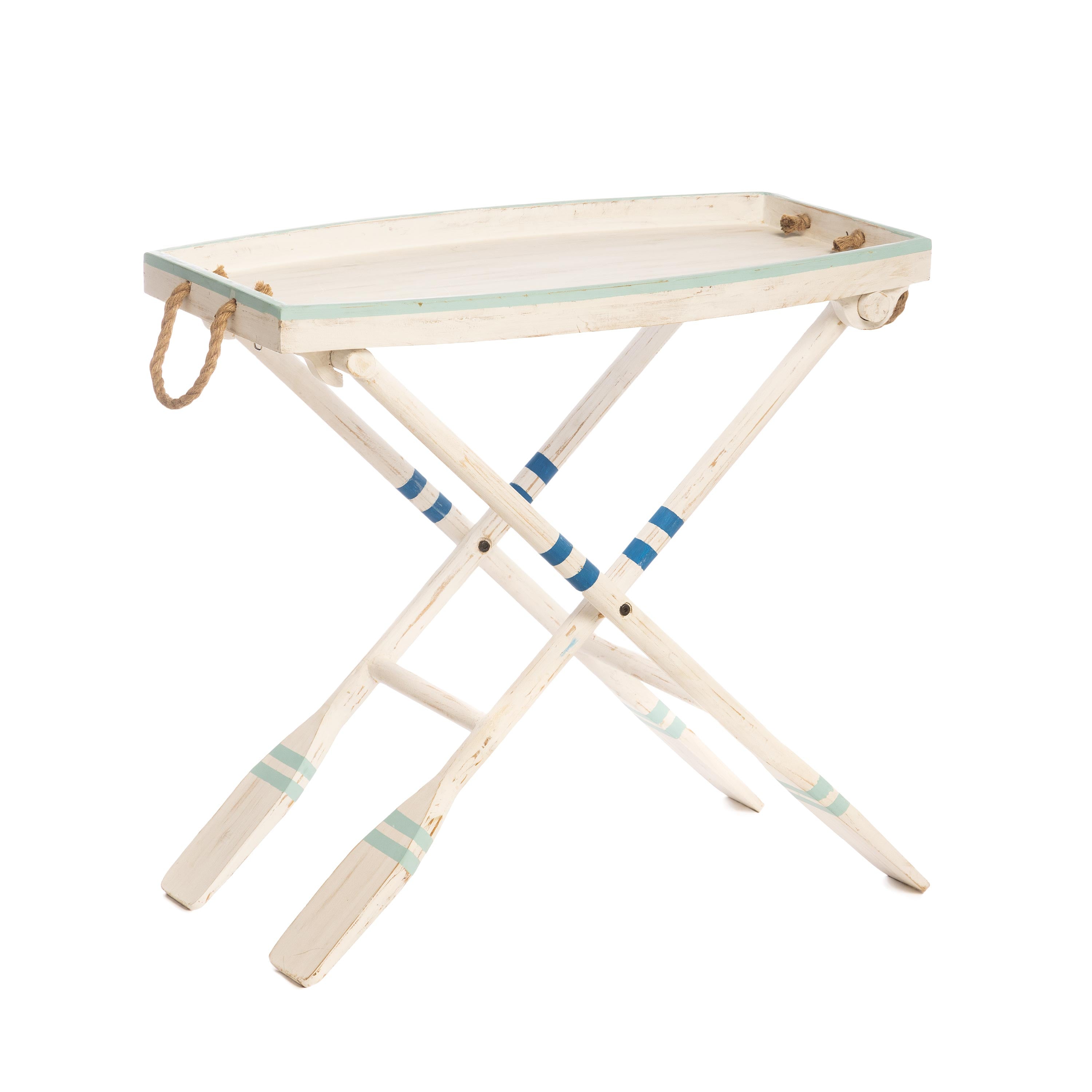 Nautical Wooden Boat Table with Oar Legs – Plow & Hearth