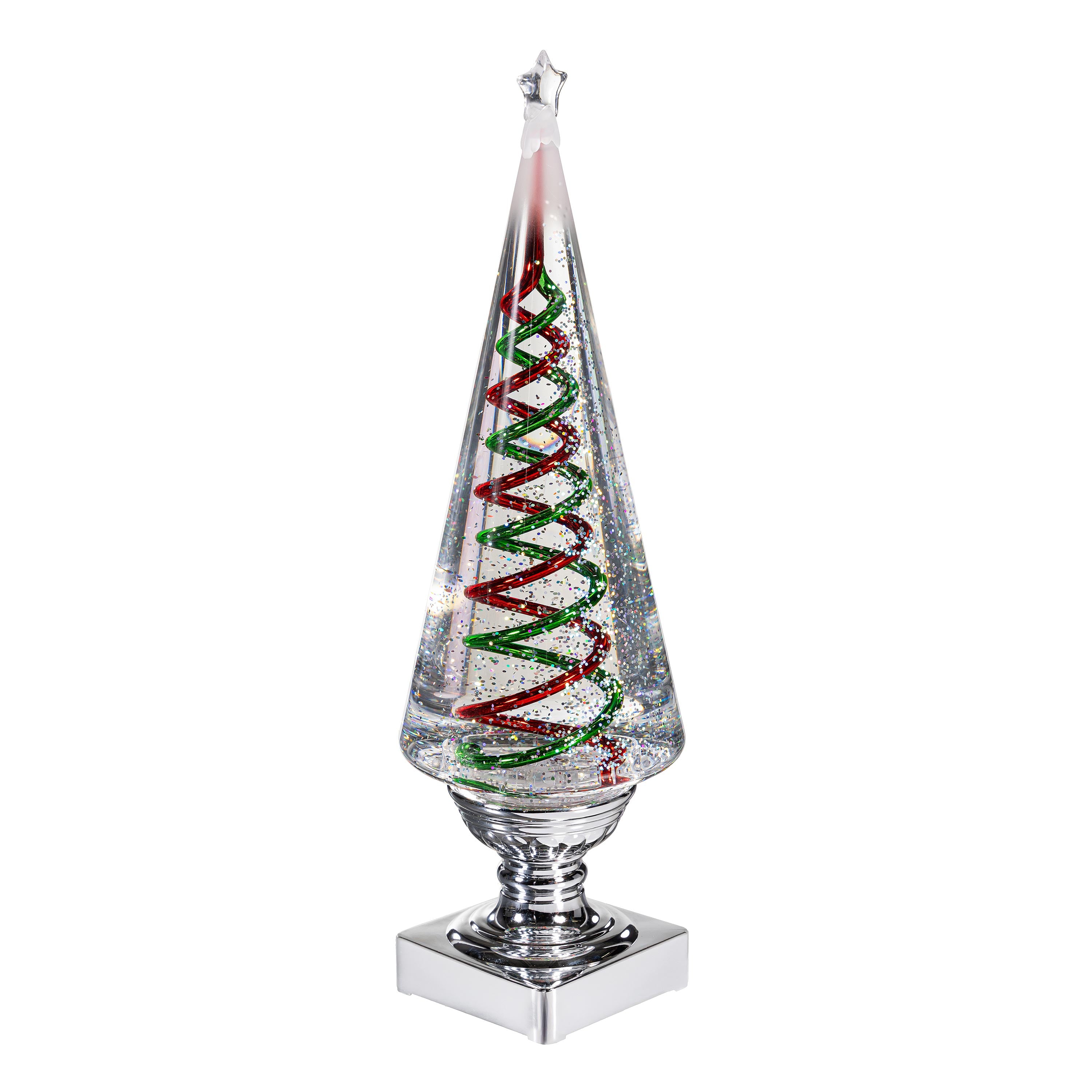 Hearfelt Cheer LED Table Decor Christmas Tree Spiral Plastic Water