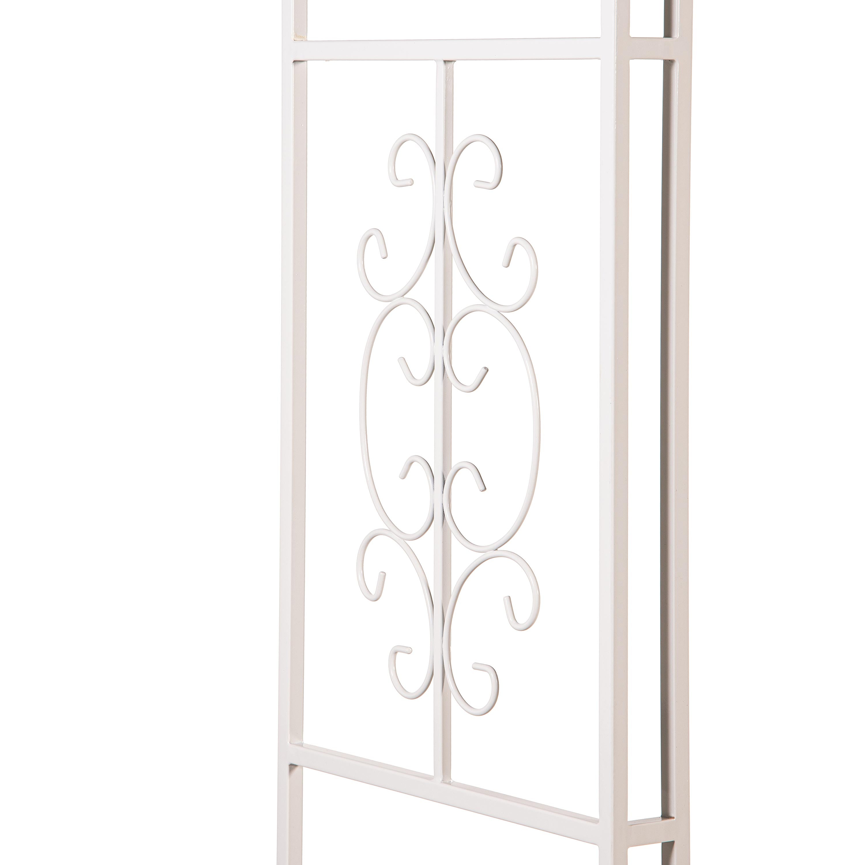White Montebello Slimline Garden Arbor – Plow & Hearth