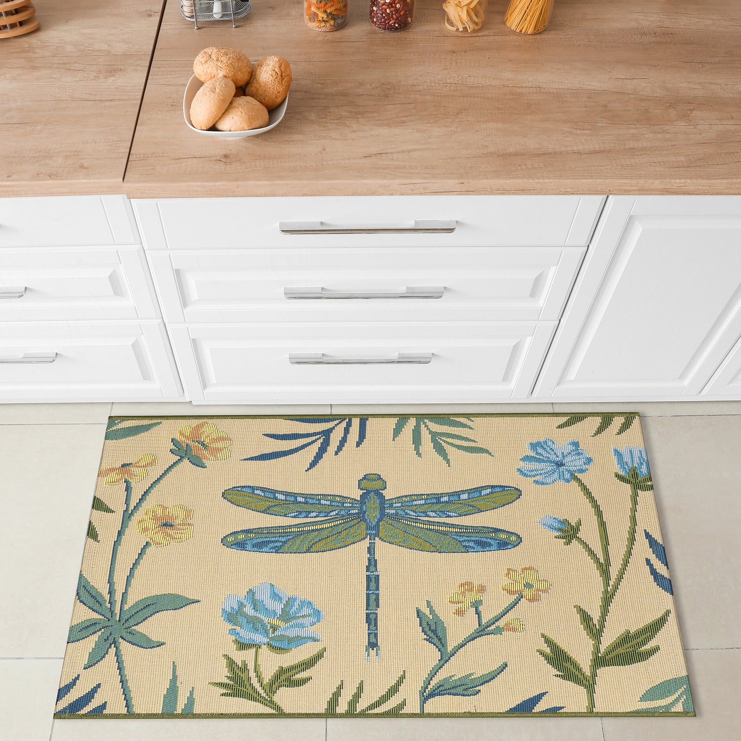 Floral Dragonfly Indoor/Outdoor Rug – Plow & Hearth