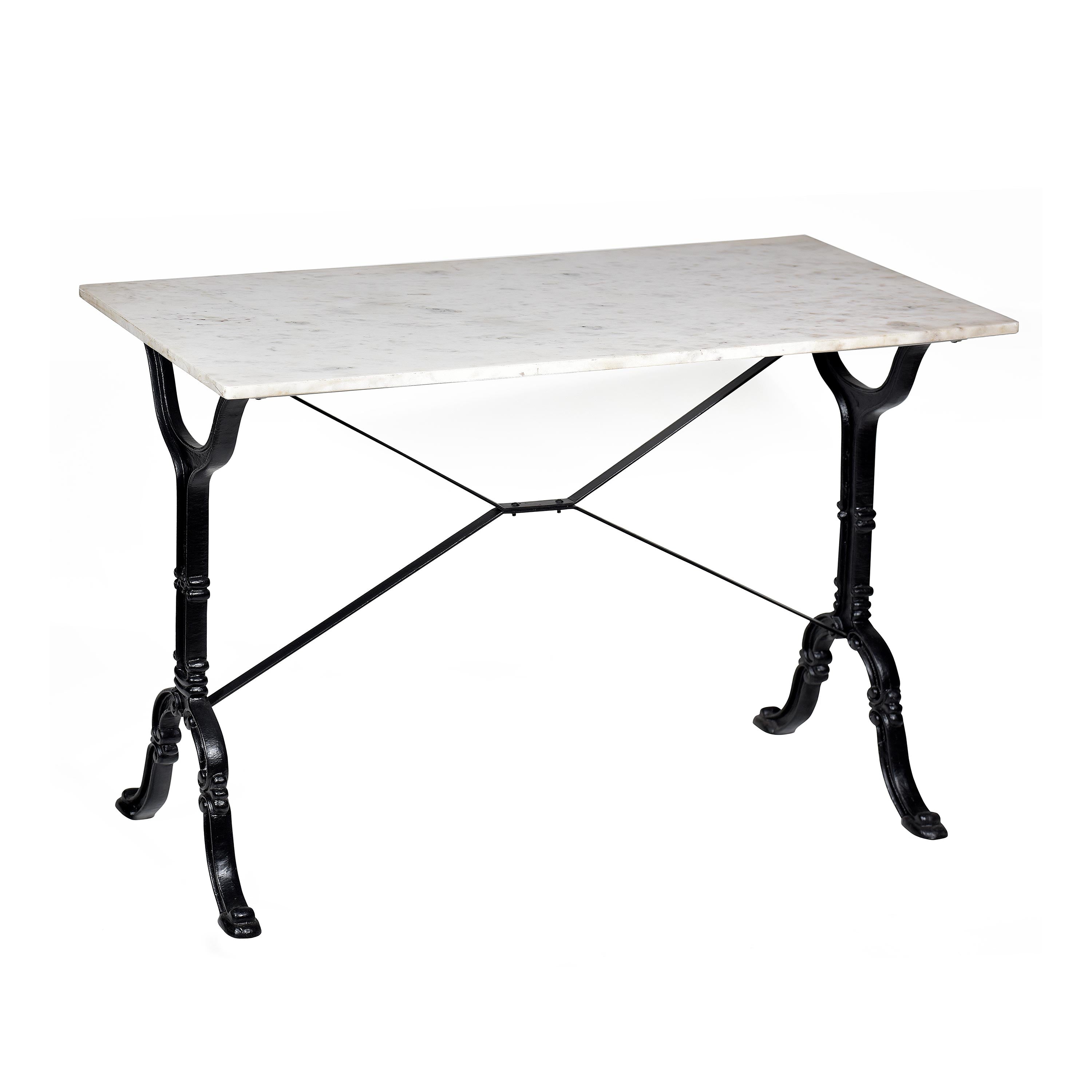 Marble-Top Console Table with Cast Iron Base – Plow & Hearth