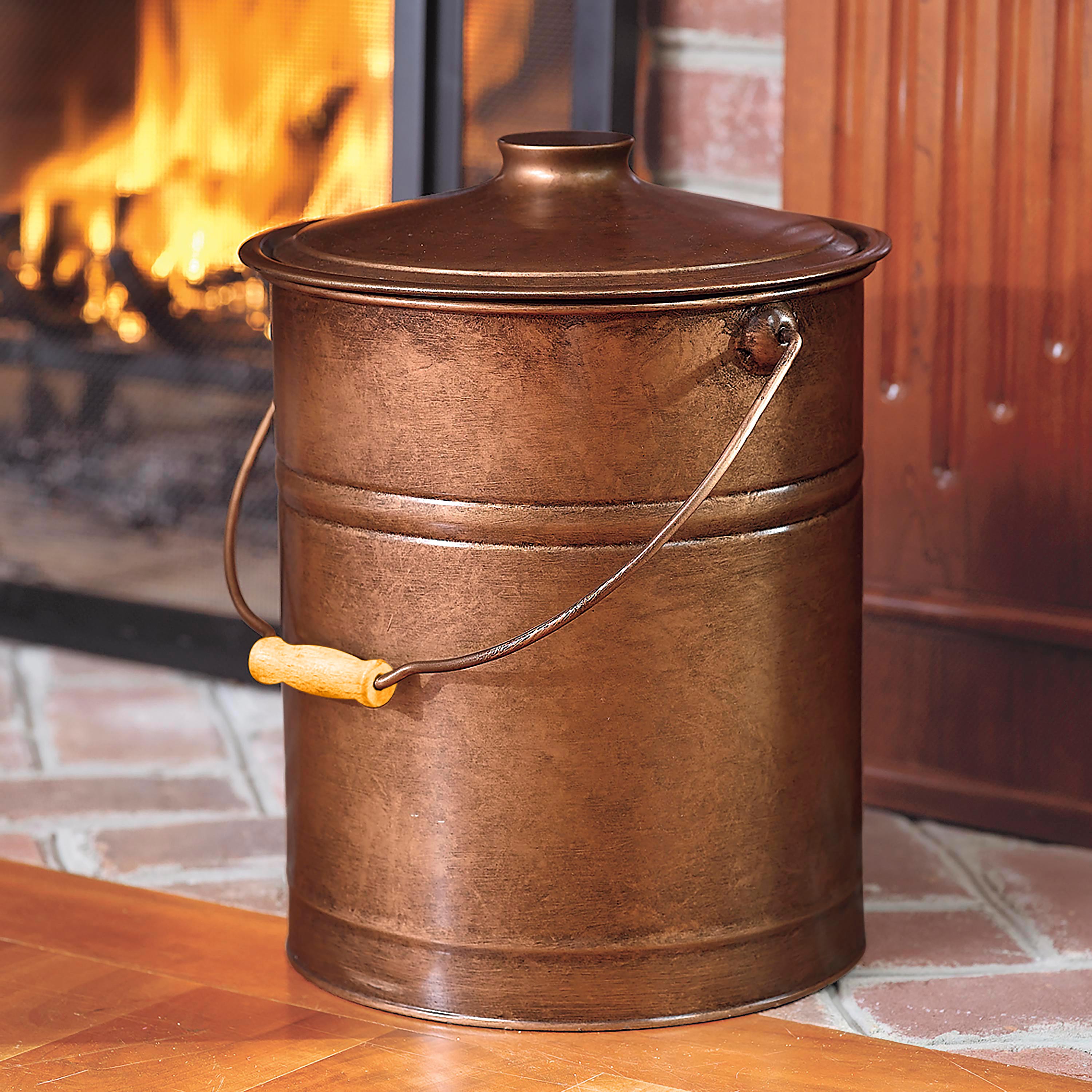 Deluxe Galvanized Steel Ash Bucket | Plow & Hearth
