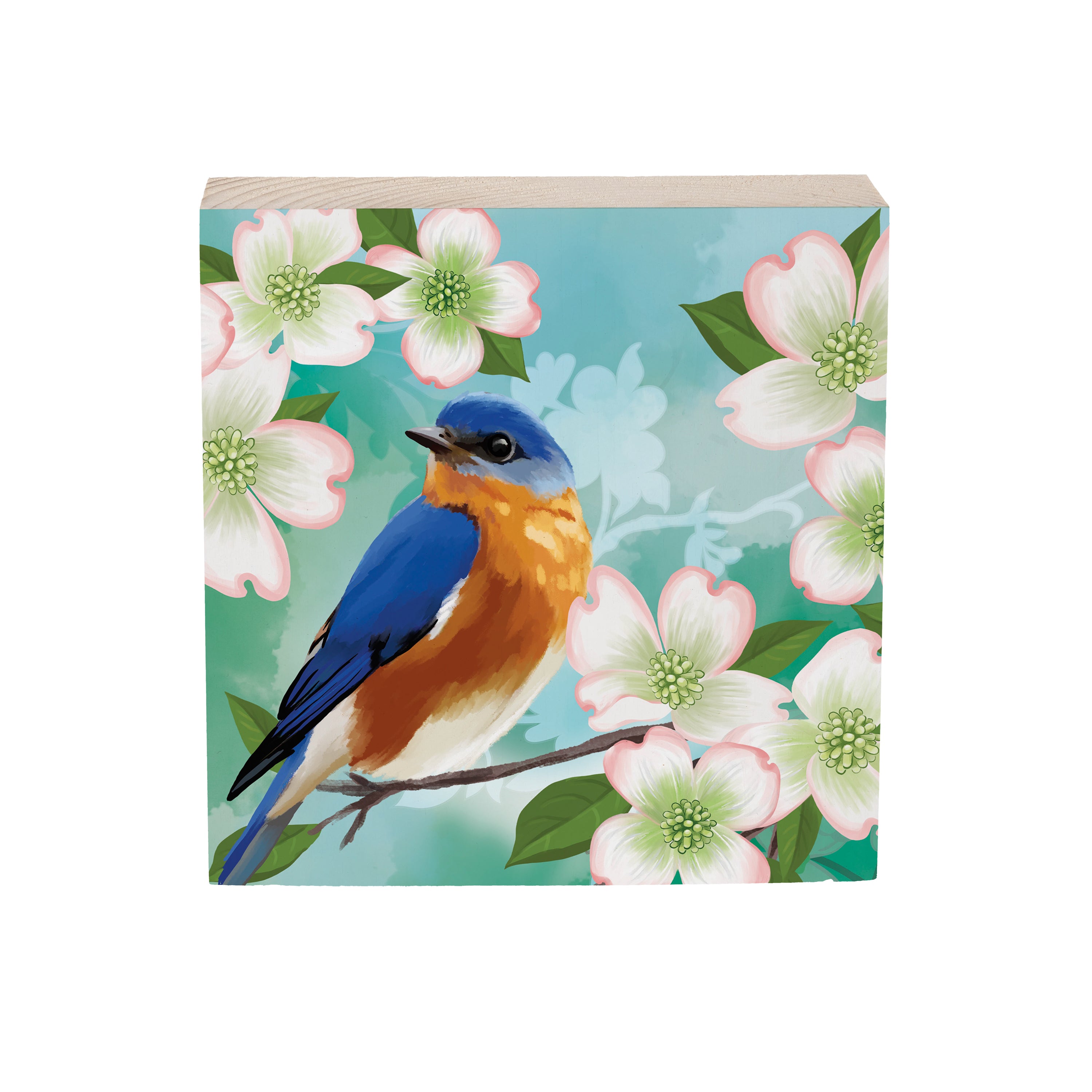 What She Shed Blue Bird Sign Wood Block, 6