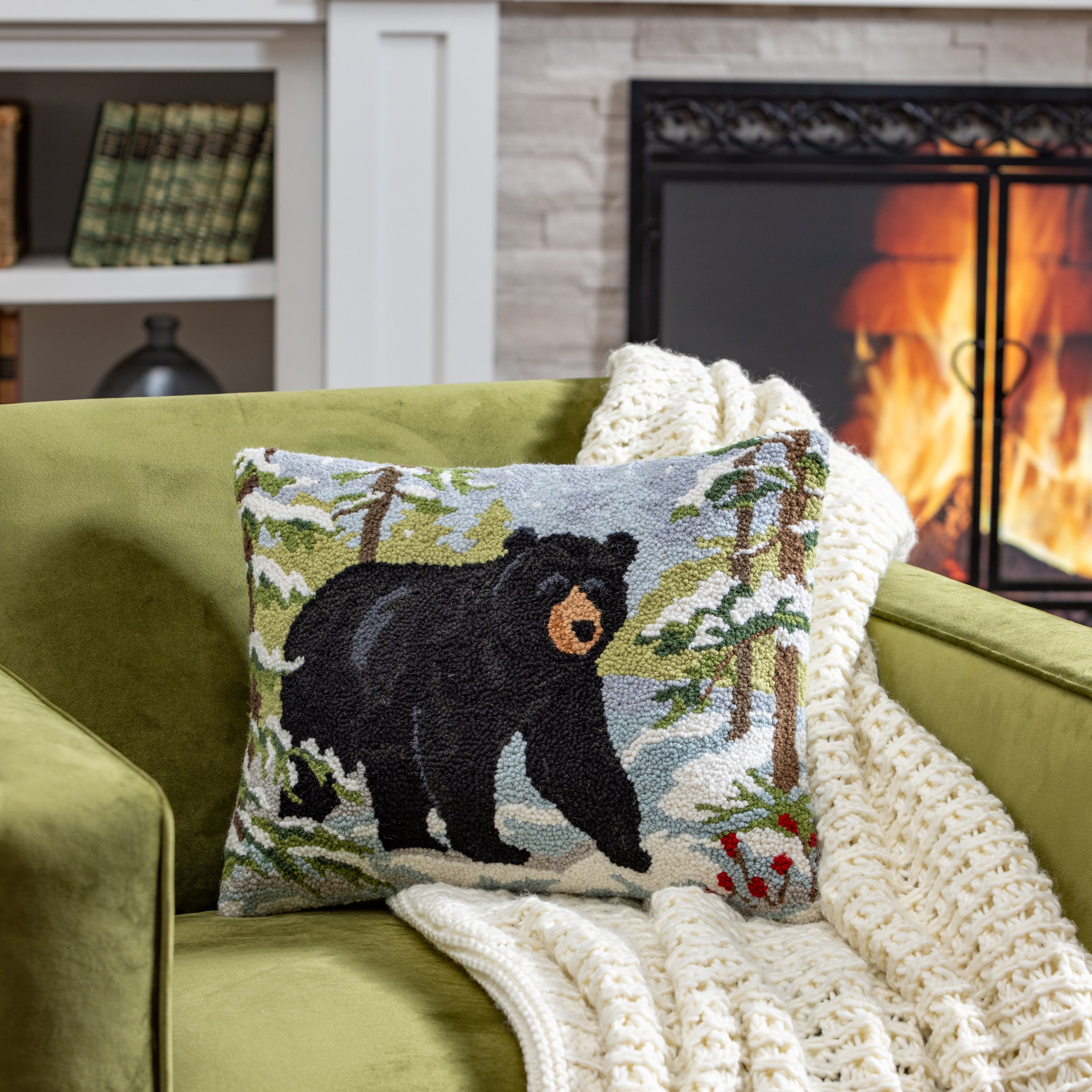 Plow & Hearth Snow Bear Hook Pillow - Thumbnail 4