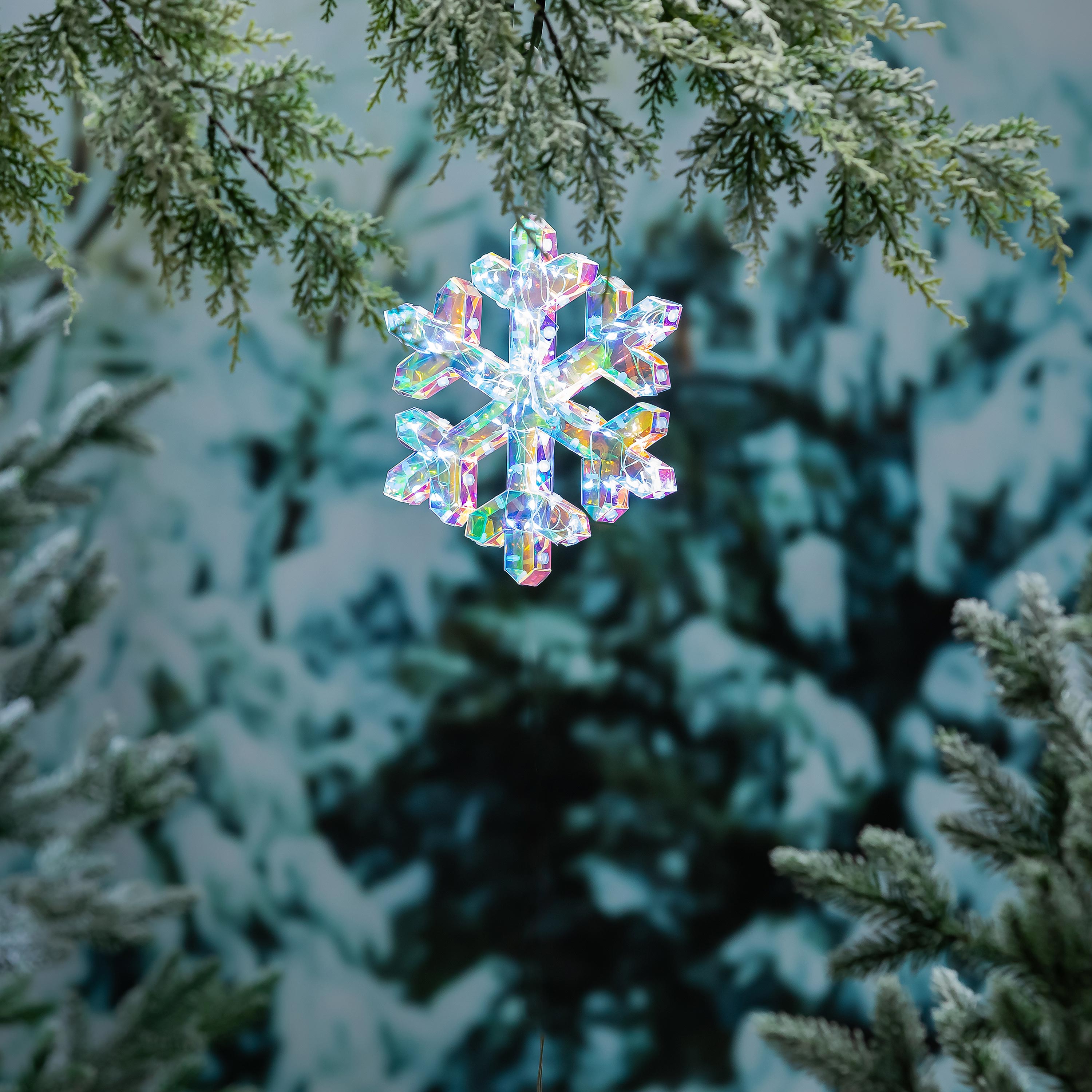 Pearl and Pine Outdoor Lamp & Lighting, LED Snowflake, 9