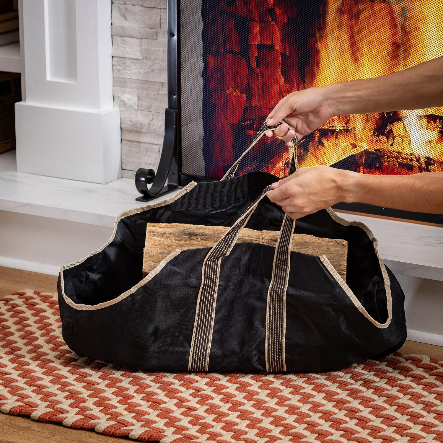 Wood Tote Bag Lee Valley Firewood Tote Lee Valley Tools