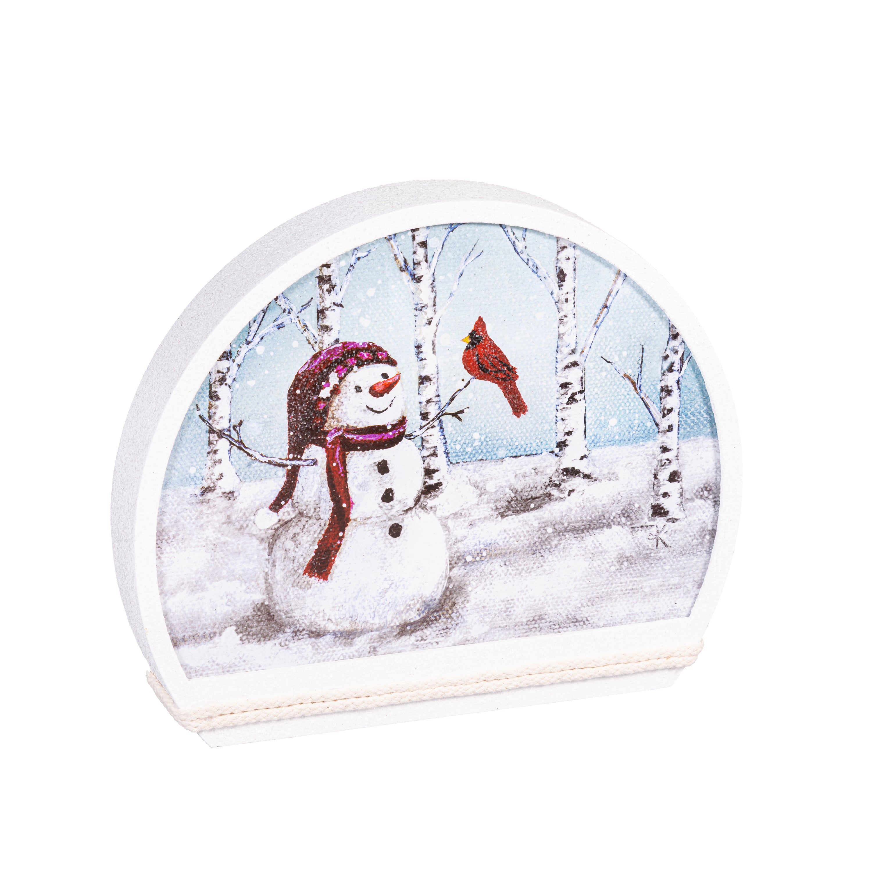 Joyful Snowman Lighted Orb – Plow & Hearth