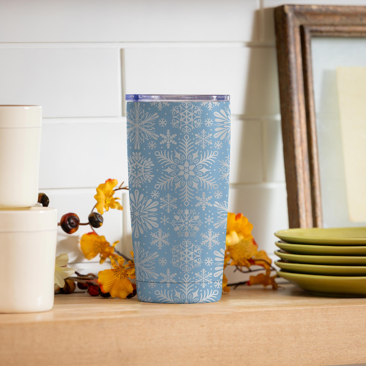 yoshiokubo】25AW SNOWFLAKE LAYER BL Season To Sparkle Tumbler 
