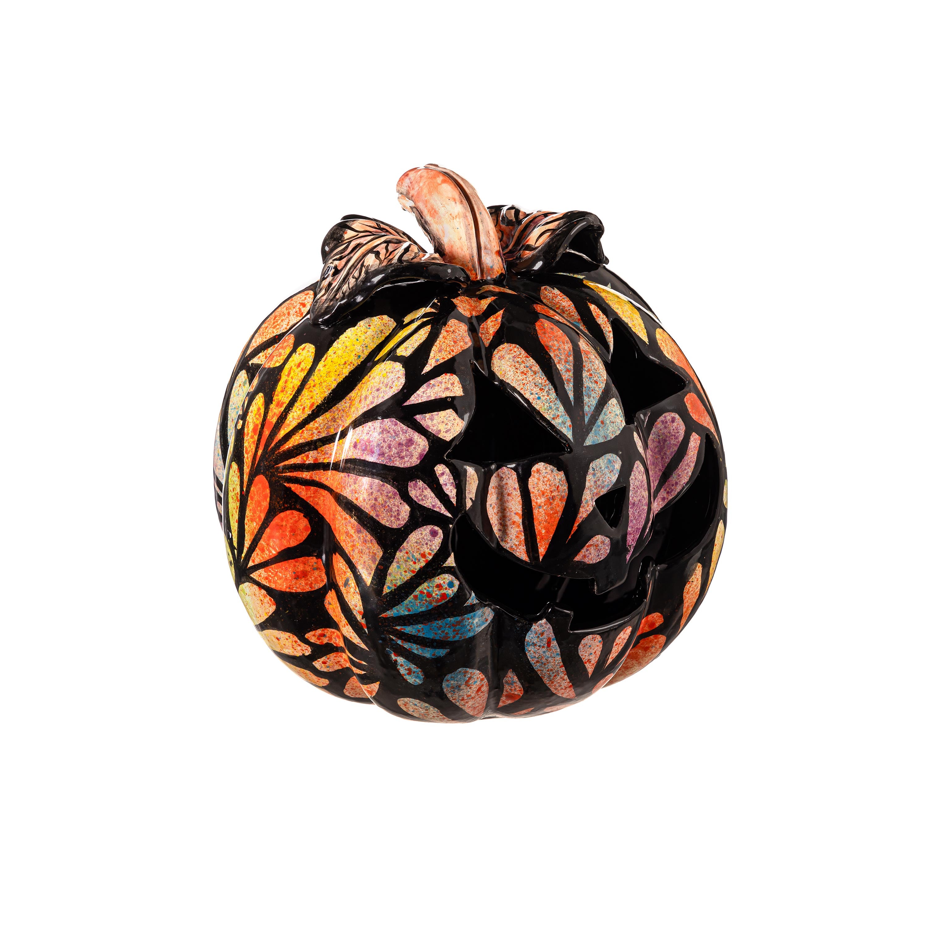 Floral Burst Ceramic Talavera Pumpkin, Small – Plow & Hearth