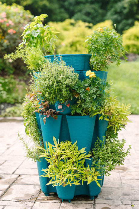 3 Tier GreenStalk Garden Original Vertical Planter - Basket Weave Texture