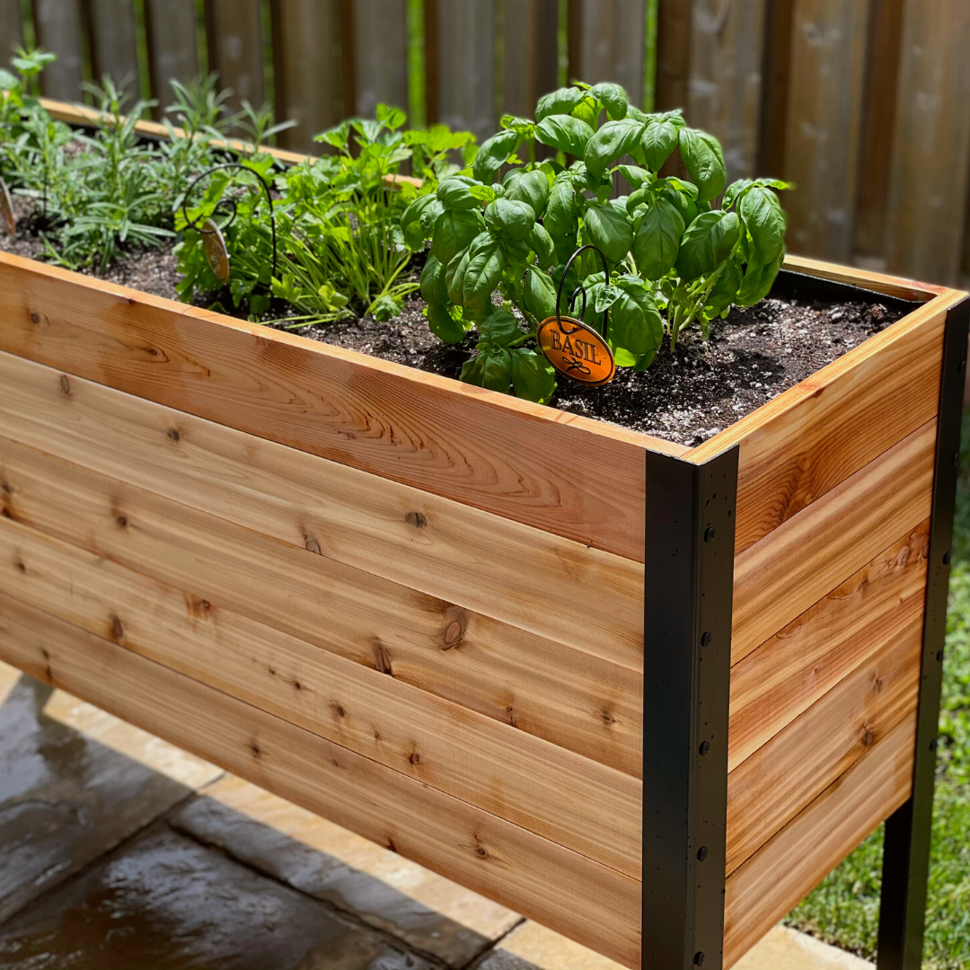 Cedar Raised Garden Bed, 18"W x 48"L