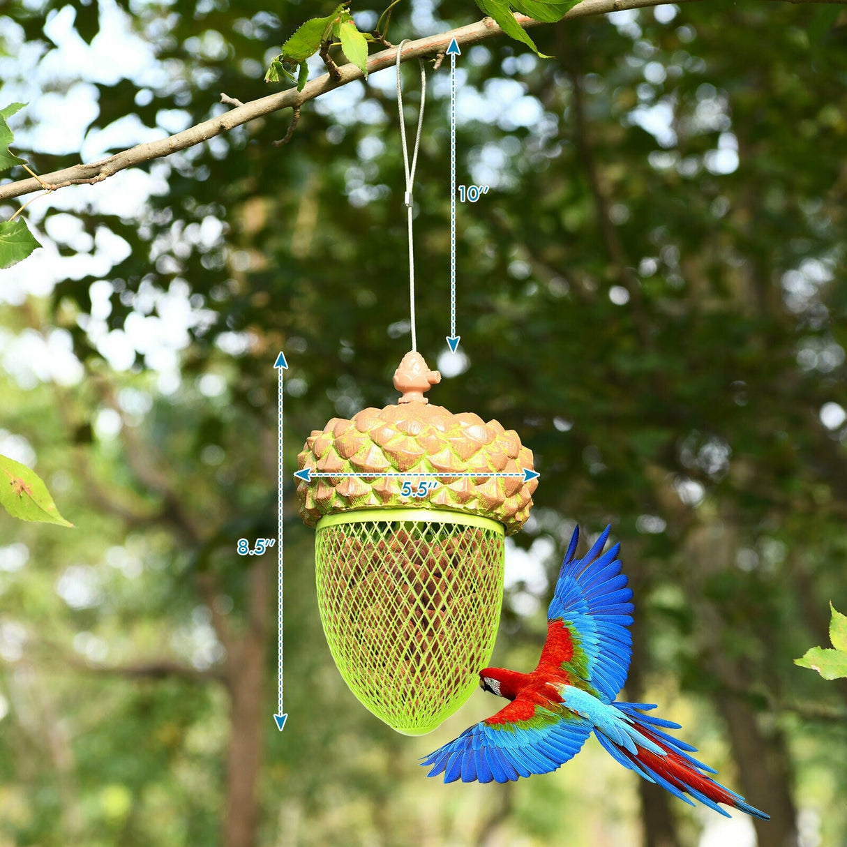 Metal Acorn Wild Bird Feeder