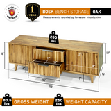 Bosk Solid Wood Storage Bench