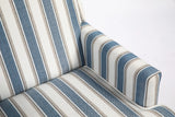 Ocean Stripe Upholstered Accent Chair