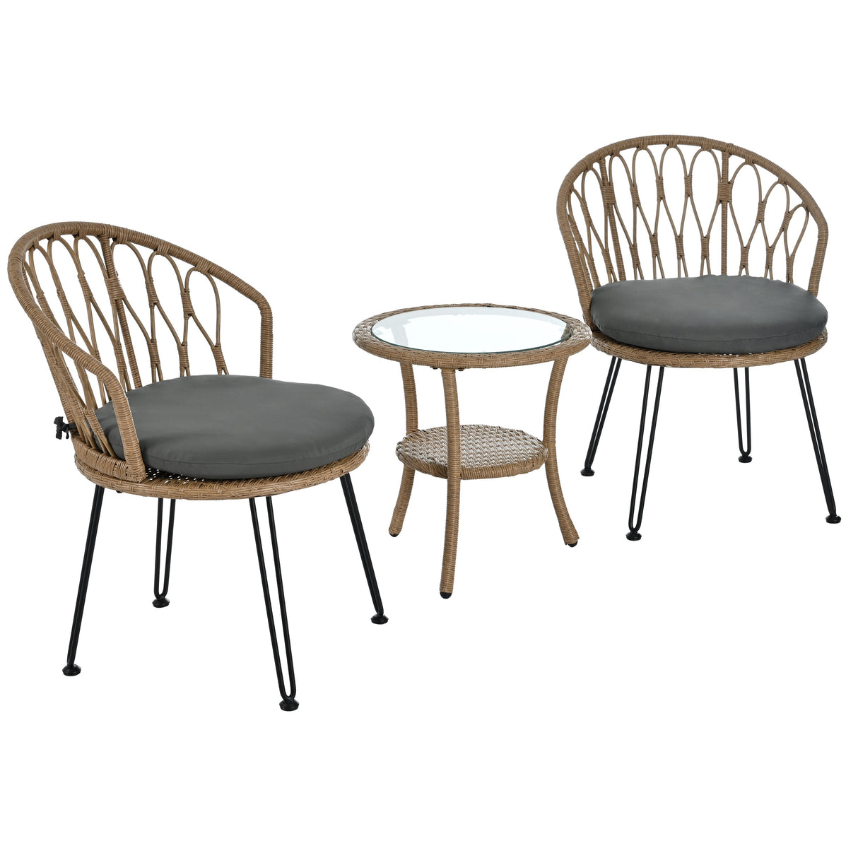 Outdoor Rattan Patio Seating Set